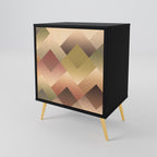 GEOMETRIC FUSION 1-Door Sideboard in Black Finish