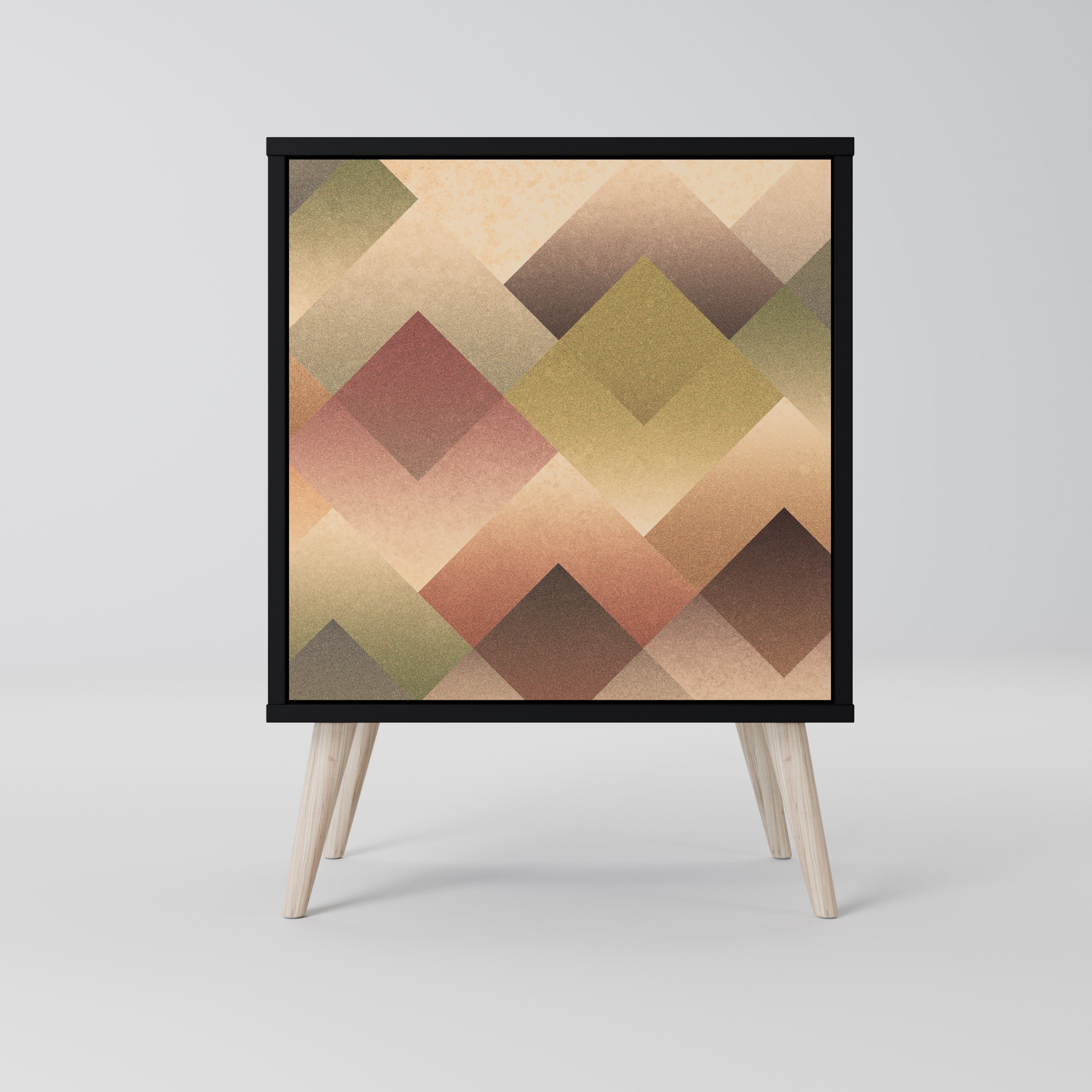 GEOMETRIC FUSION Sideboard mit 1 Tür in Schwarz