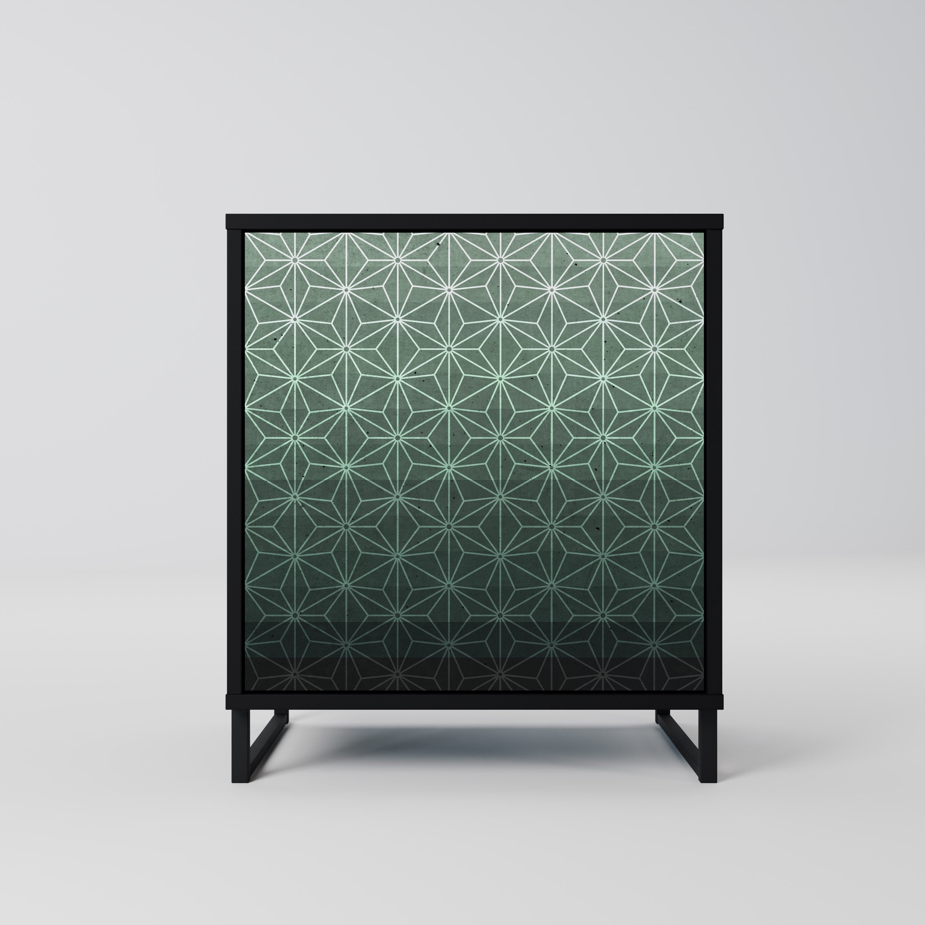 ORNAMENTAL GLIMMER Sideboard mit 1 Tür in Schwarz