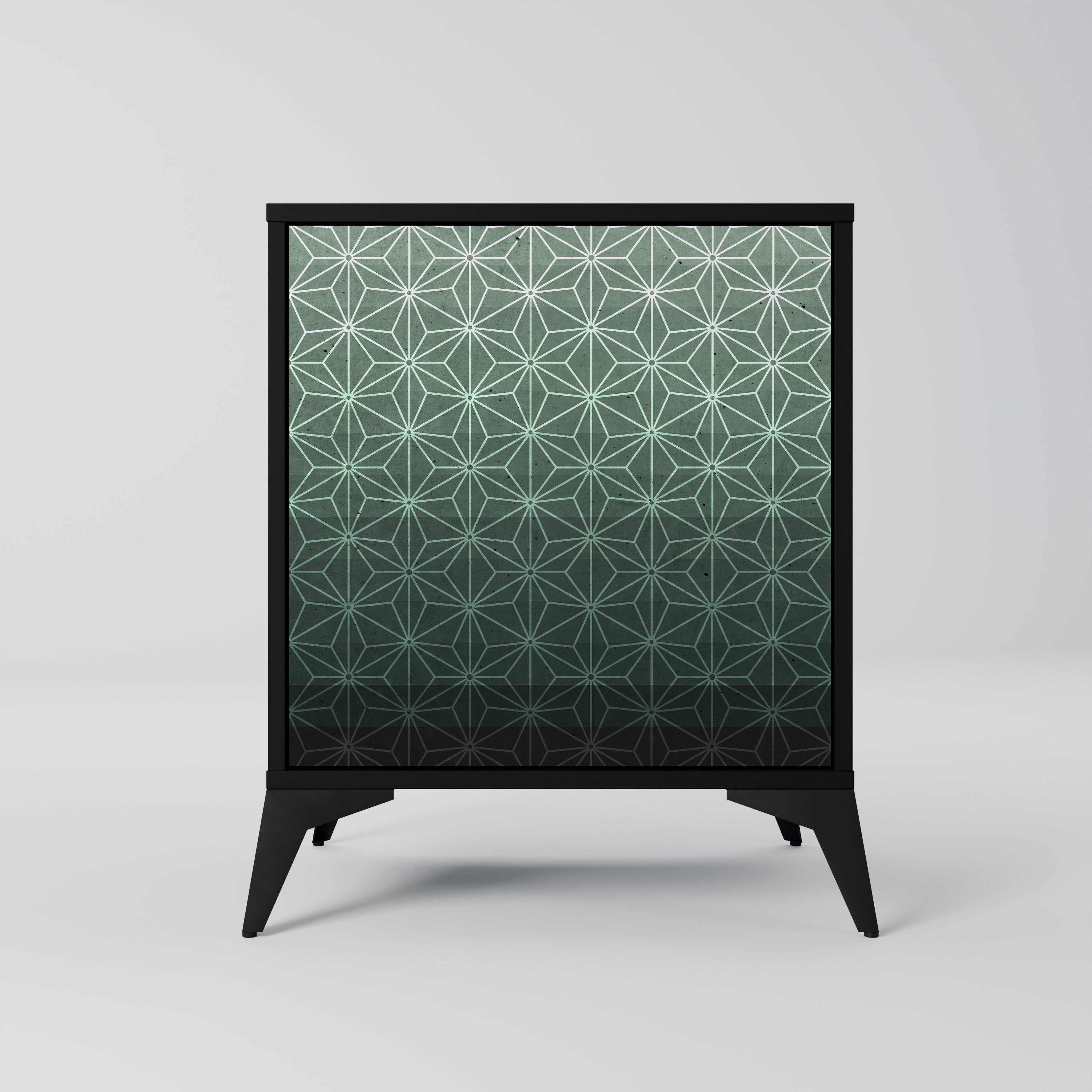 ORNAMENTAL GLIMMER Sideboard mit 1 Tür in Schwarz