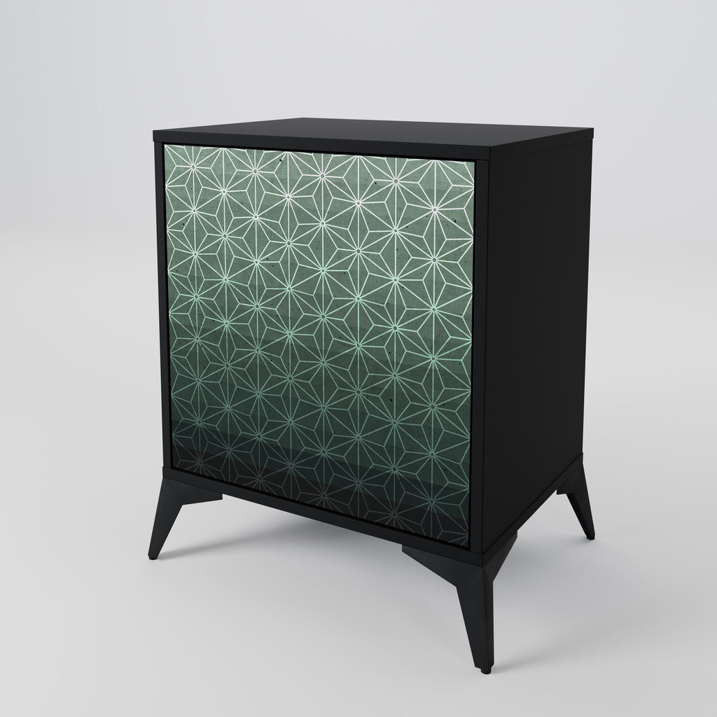 ORNAMENTAL GLIMMER Sideboard mit 1 Tür in Schwarz