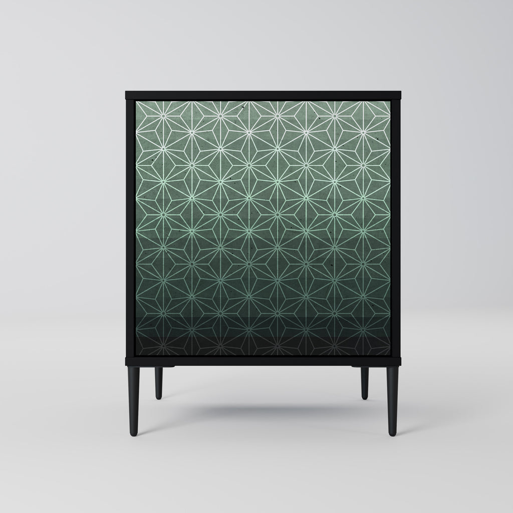 ORNAMENTAL GLIMMER Sideboard mit 1 Tür in Schwarz