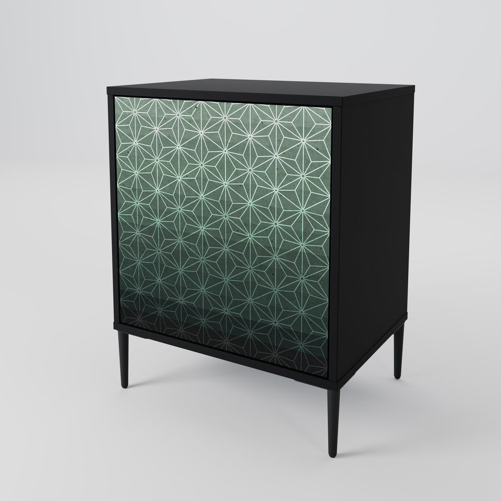 ORNAMENTAL GLIMMER Sideboard mit 1 Tür in Schwarz