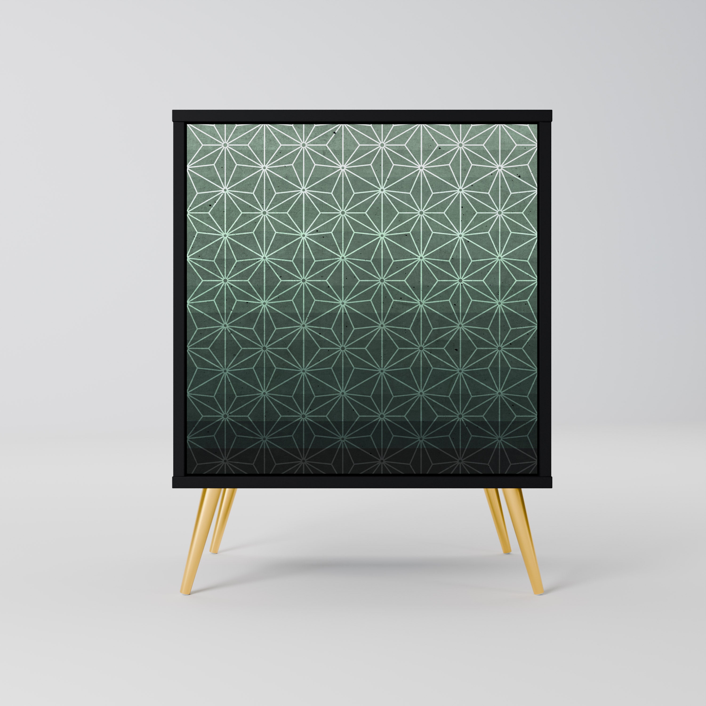 ORNAMENTAL GLIMMER Sideboard mit 1 Tür in Schwarz