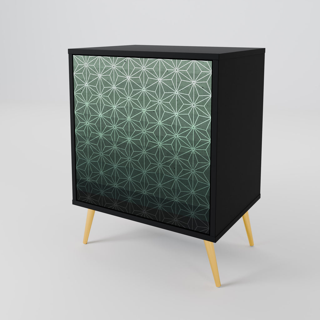ORNAMENTAL GLIMMER Sideboard mit 1 Tür in Schwarz