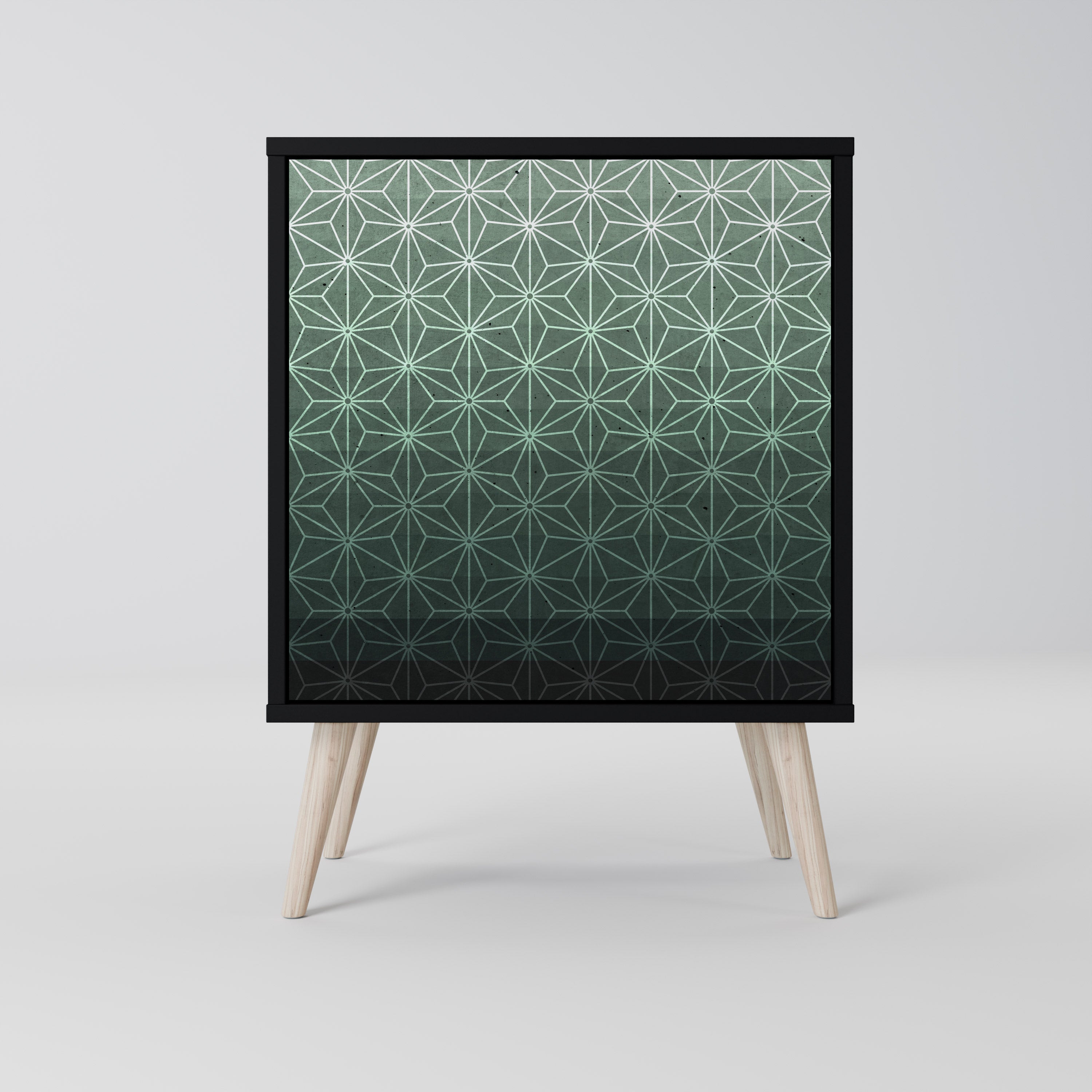 ORNAMENTAL GLIMMER Sideboard mit 1 Tür in Schwarz