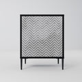 CONCRETE ZIG ZAG Sideboard mit 1 Tür in Schwarz