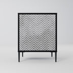 CONCRETE ZIG ZAG Sideboard mit 1 Tür in Schwarz