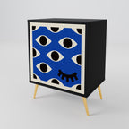 GEOMETRIC EYES Sideboard mit 1 Tür in Schwarz