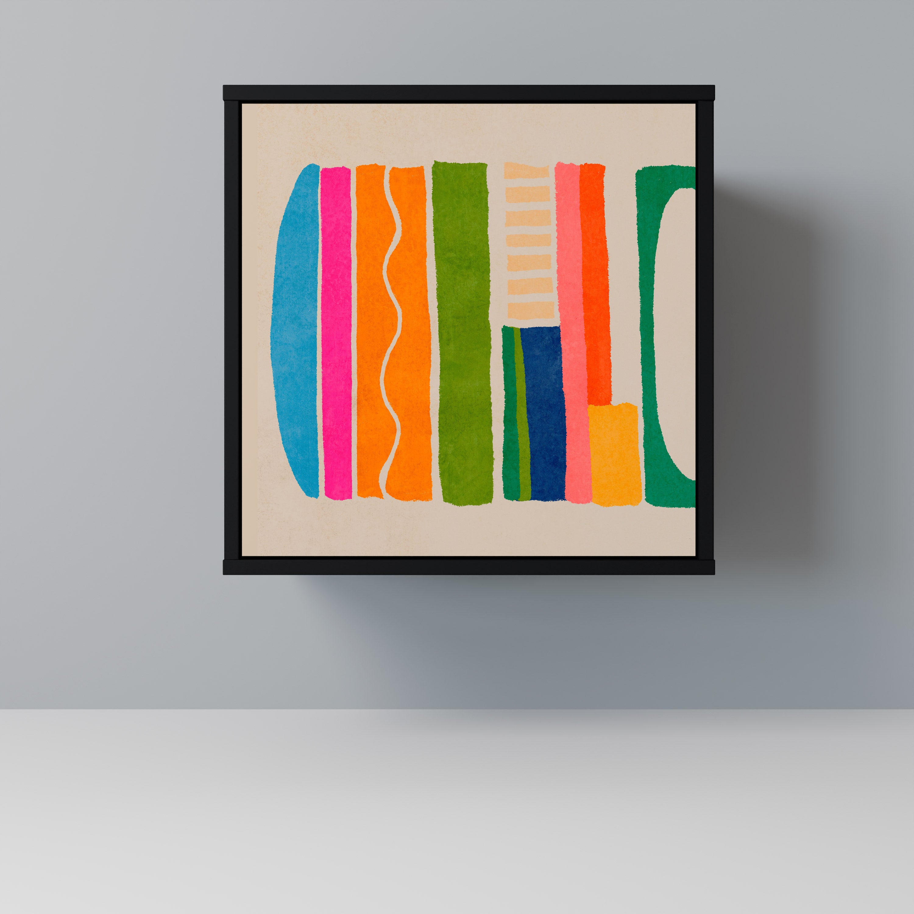 GEOMETRIC SHINE Sideboard mit 1 Tür in Schwarz