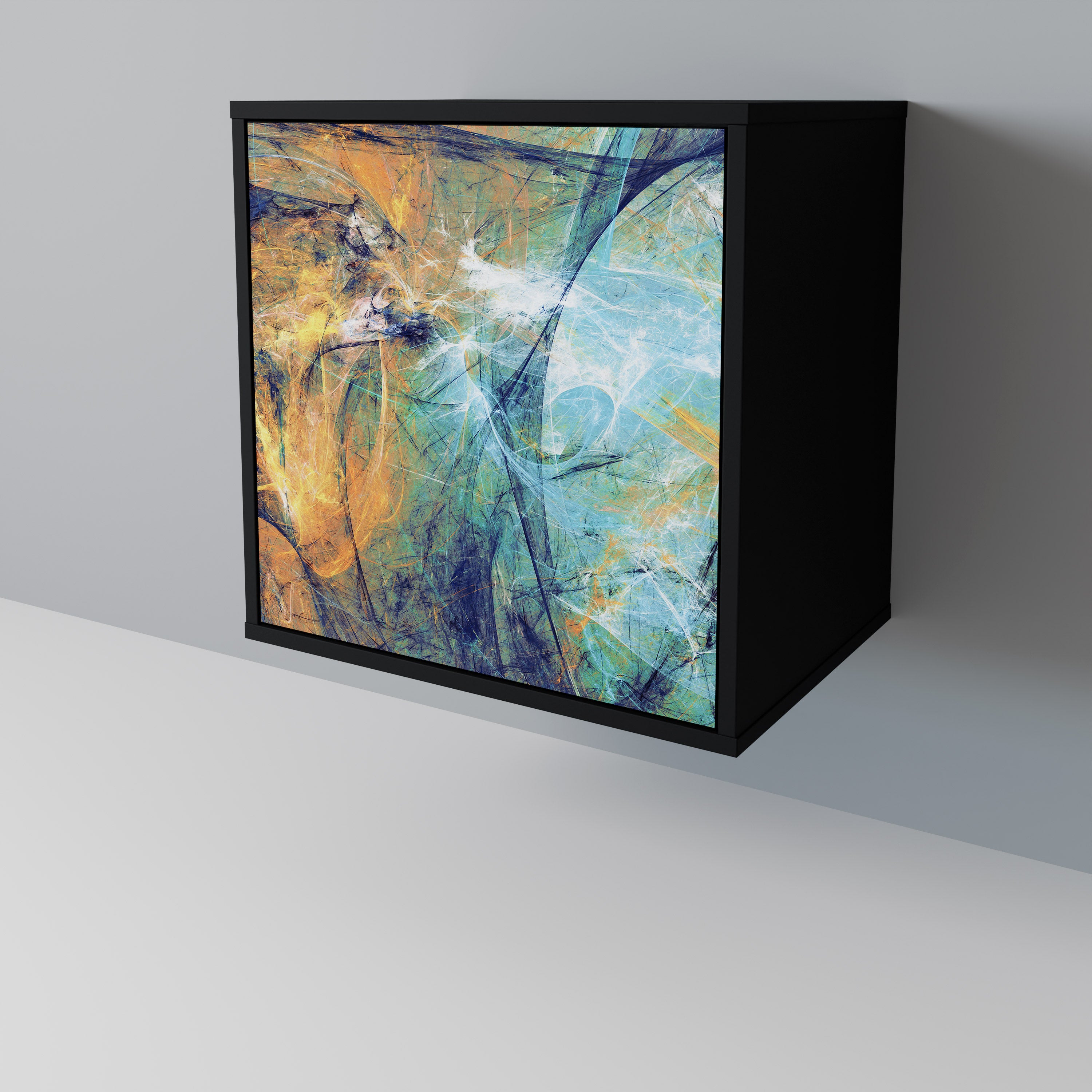 ABSTRACT THOUGHTS Sideboard mit 1 Tür in Schwarz