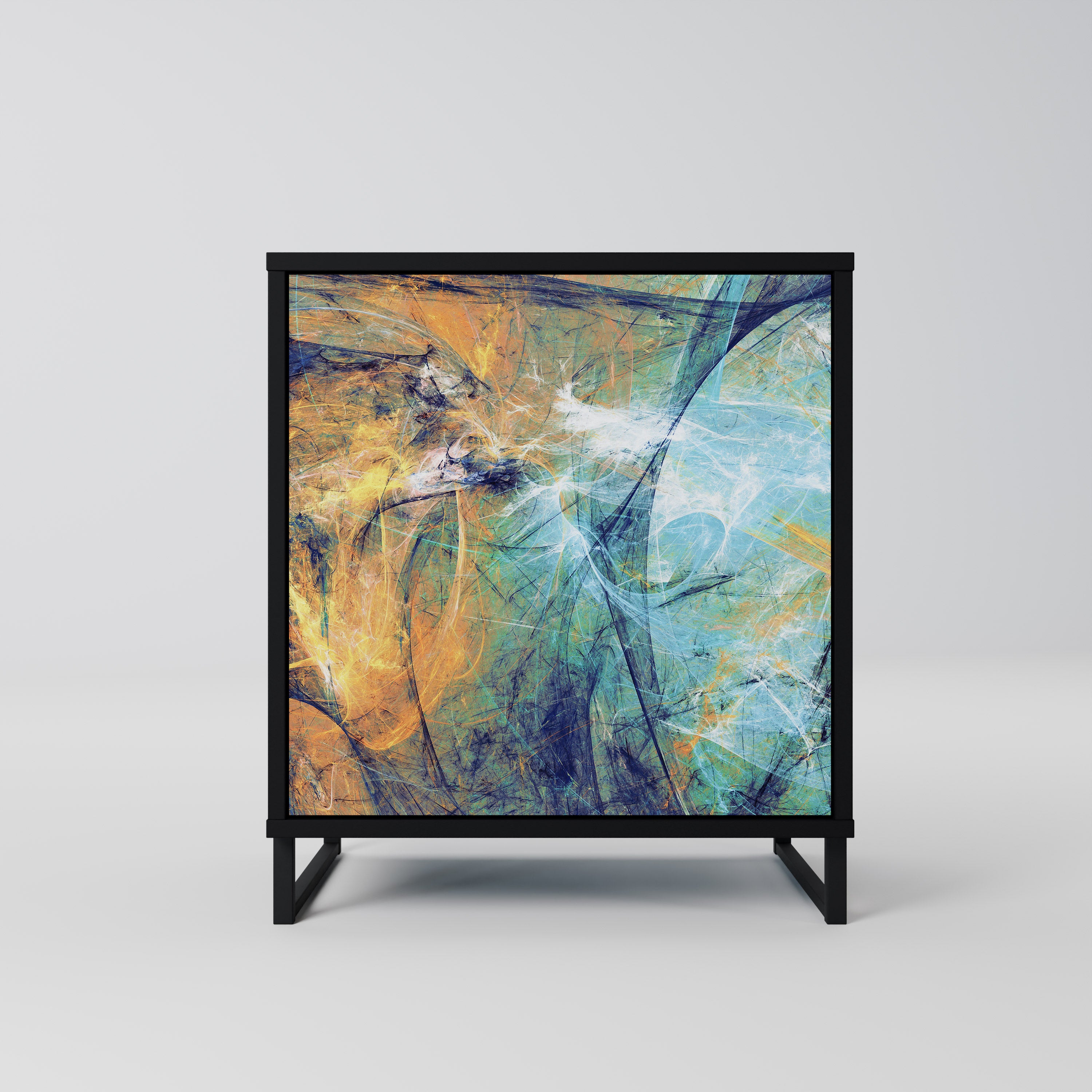ABSTRACT THOUGHTS Sideboard mit 1 Tür in Schwarz