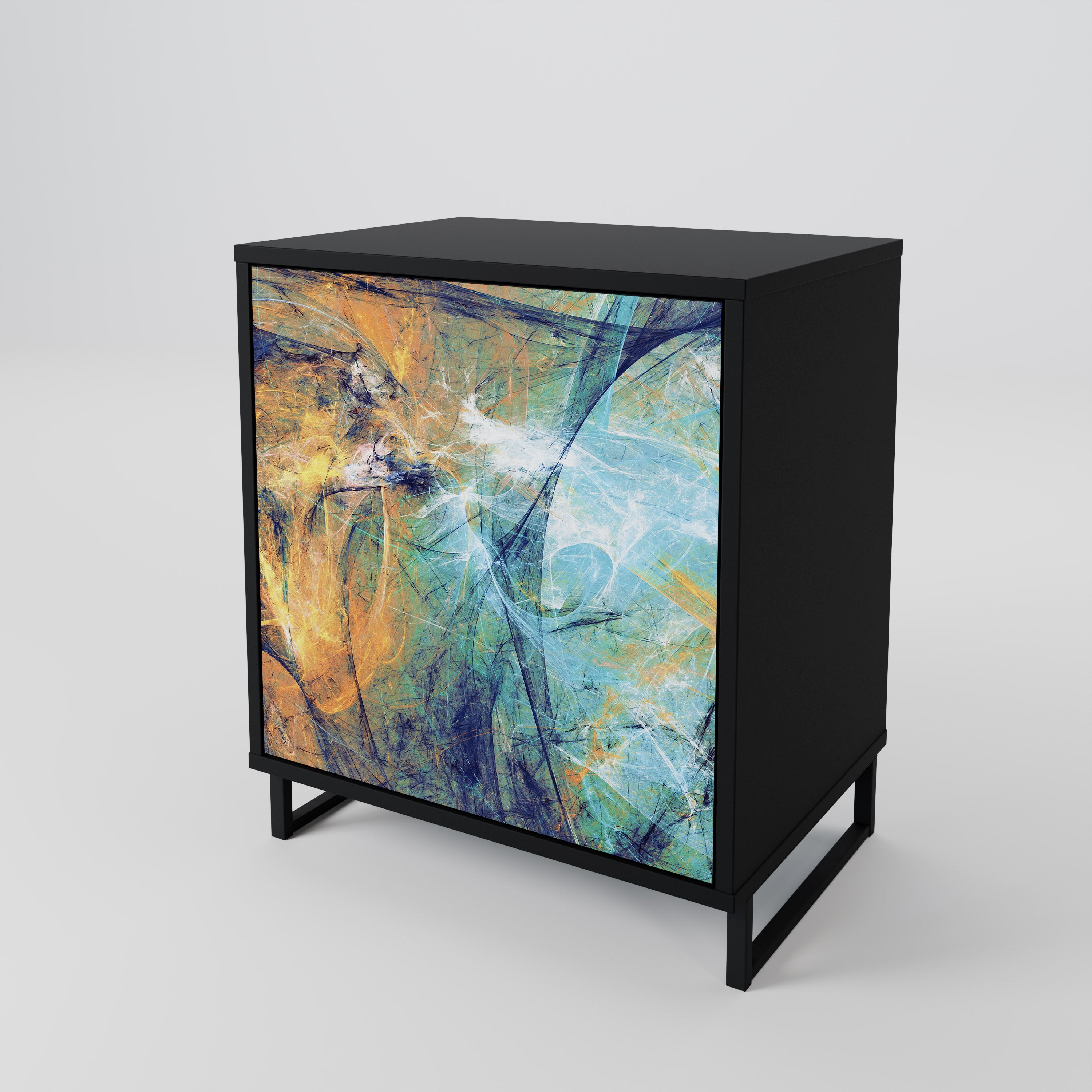 ABSTRACT THOUGHTS Sideboard mit 1 Tür in Schwarz