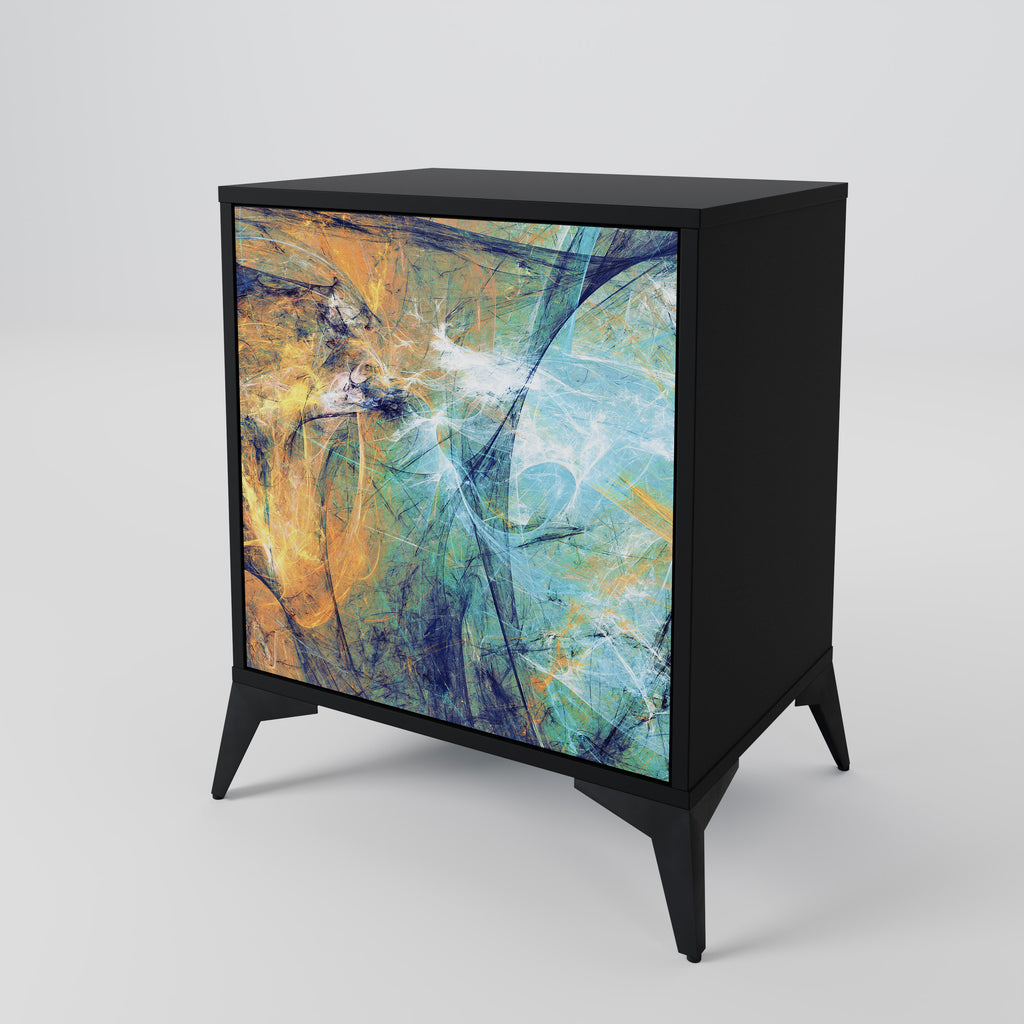 ABSTRACT THOUGHTS Sideboard mit 1 Tür in Schwarz