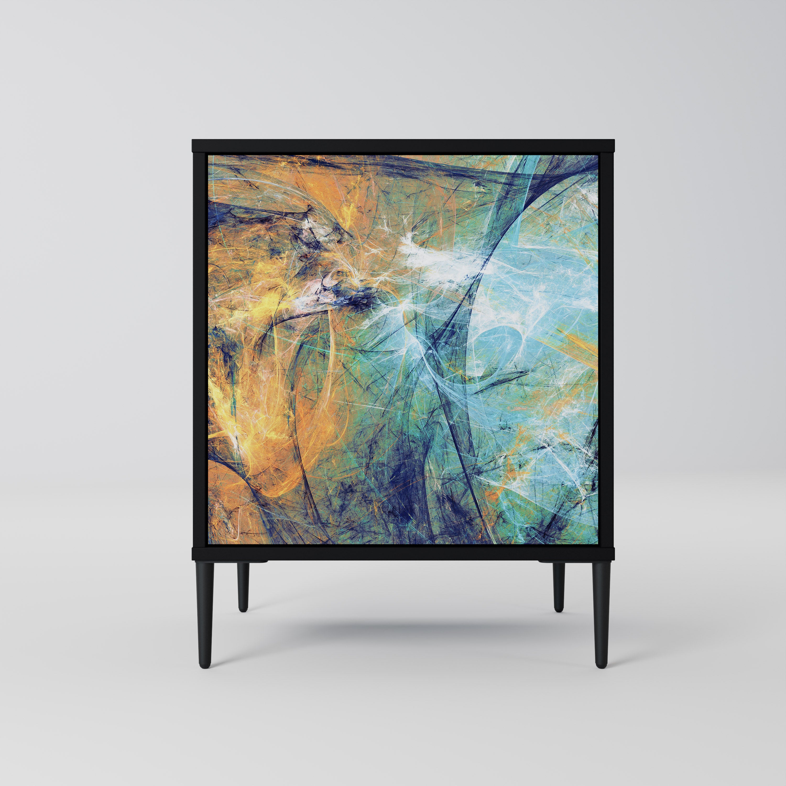 ABSTRACT THOUGHTS Sideboard mit 1 Tür in Schwarz