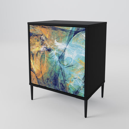 ABSTRACT THOUGHTS Sideboard mit 1 Tür in Schwarz