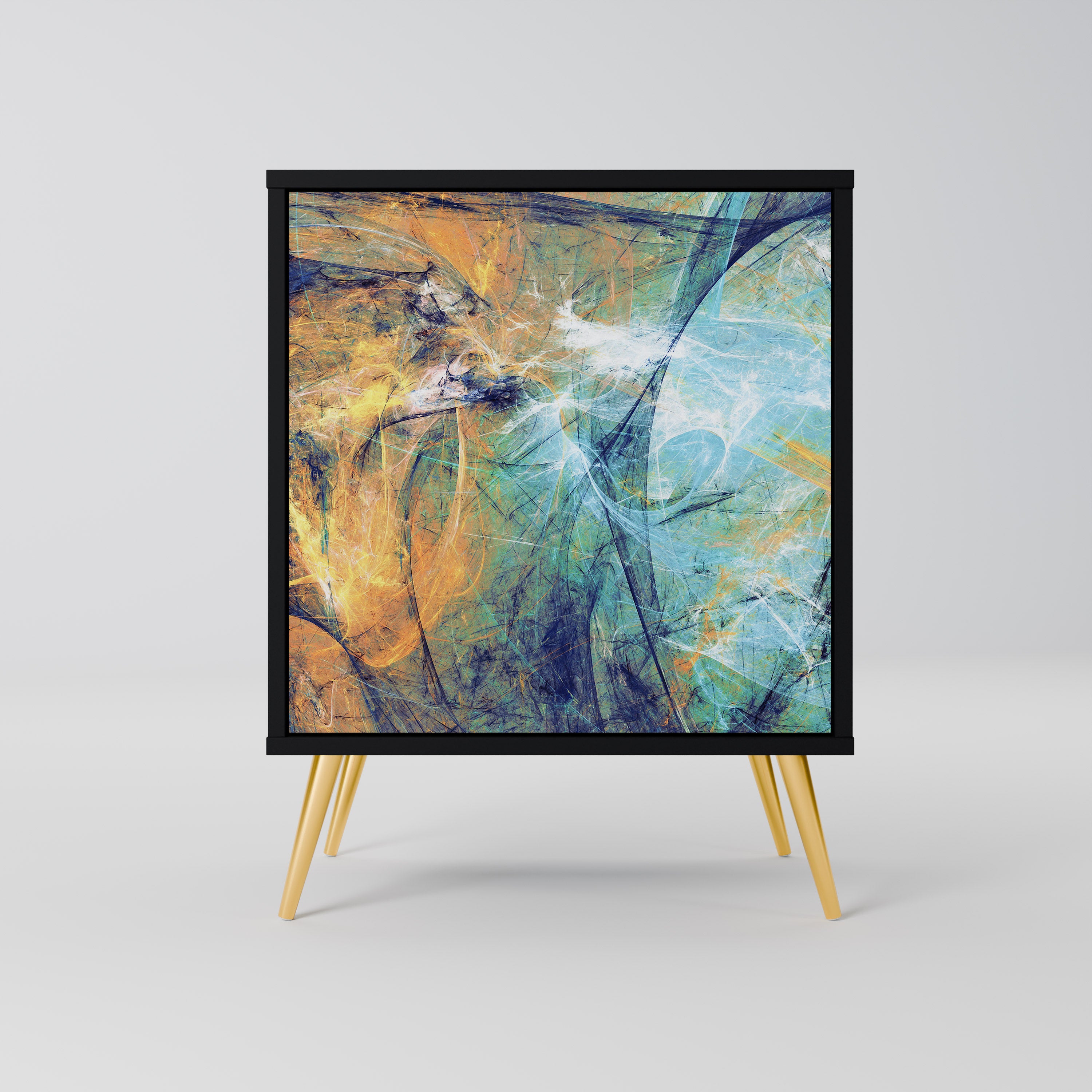 ABSTRACT THOUGHTS Sideboard mit 1 Tür in Schwarz