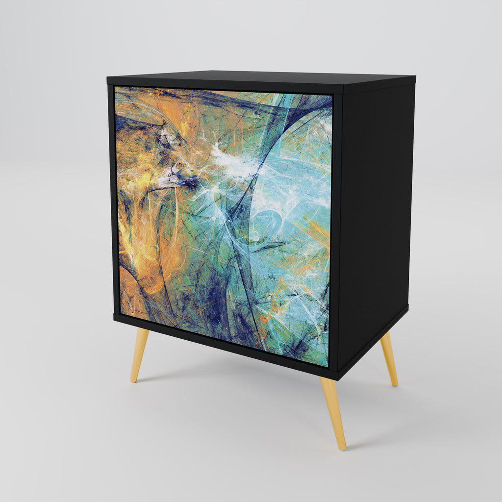 ABSTRACT THOUGHTS Sideboard mit 1 Tür in Schwarz