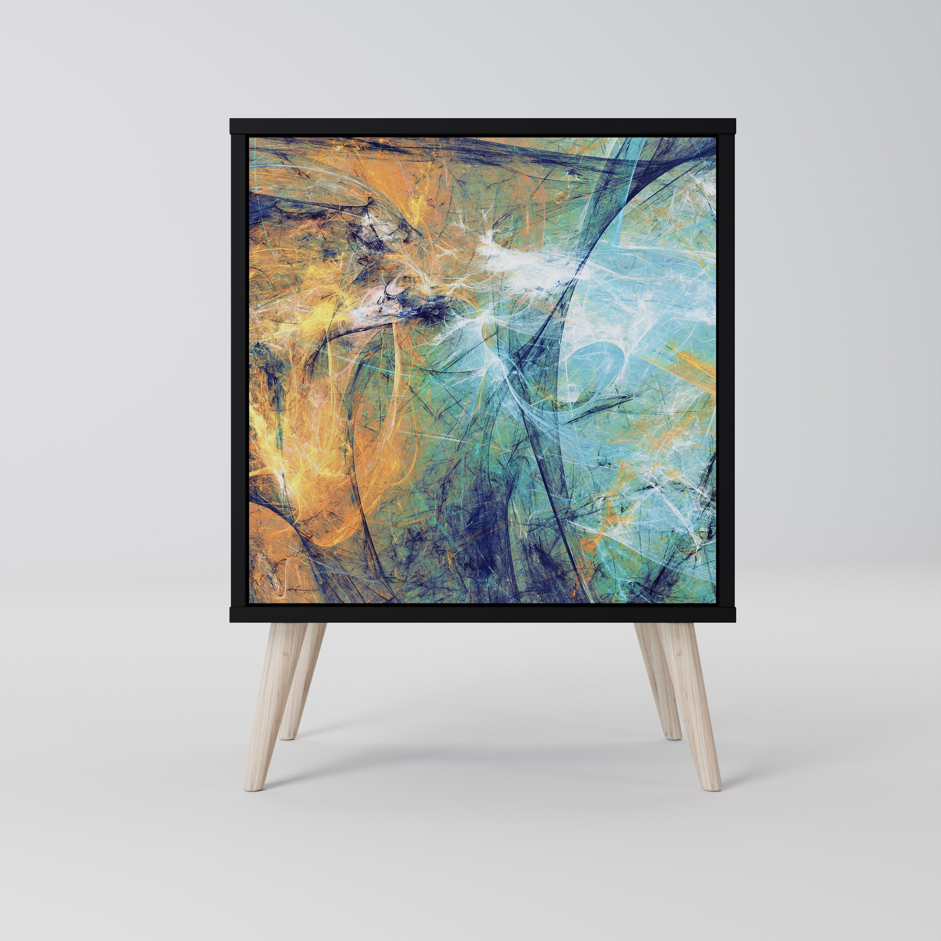 ABSTRACT THOUGHTS Sideboard mit 1 Tür in Schwarz