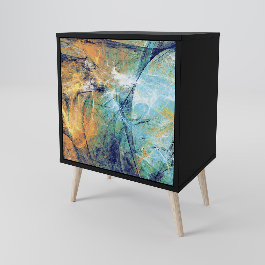 ABSTRACT THOUGHTS Sideboard mit 1 Tür in Schwarz
