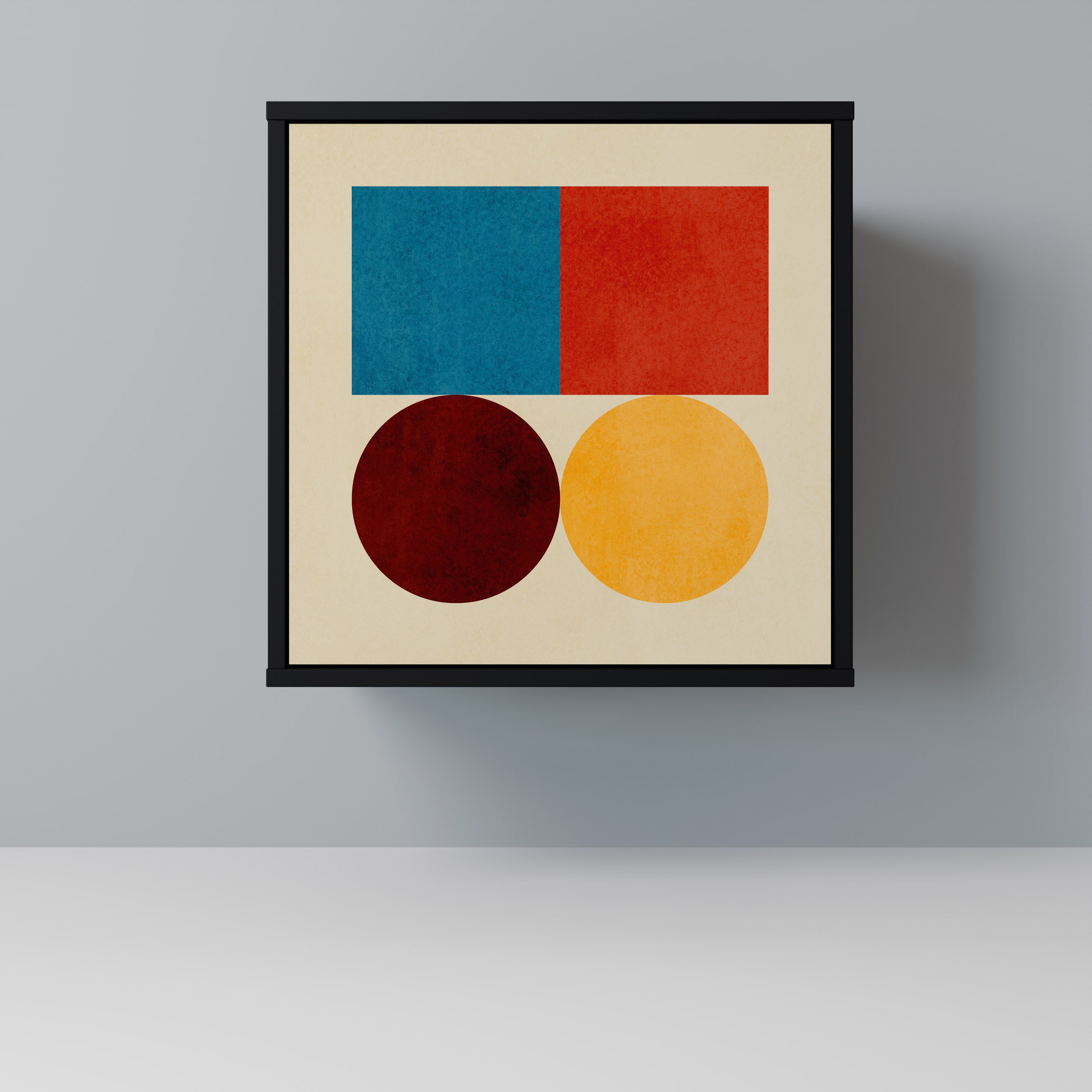 GEOMETRIC PUZZLE Sideboard mit 1 Tür in Schwarz