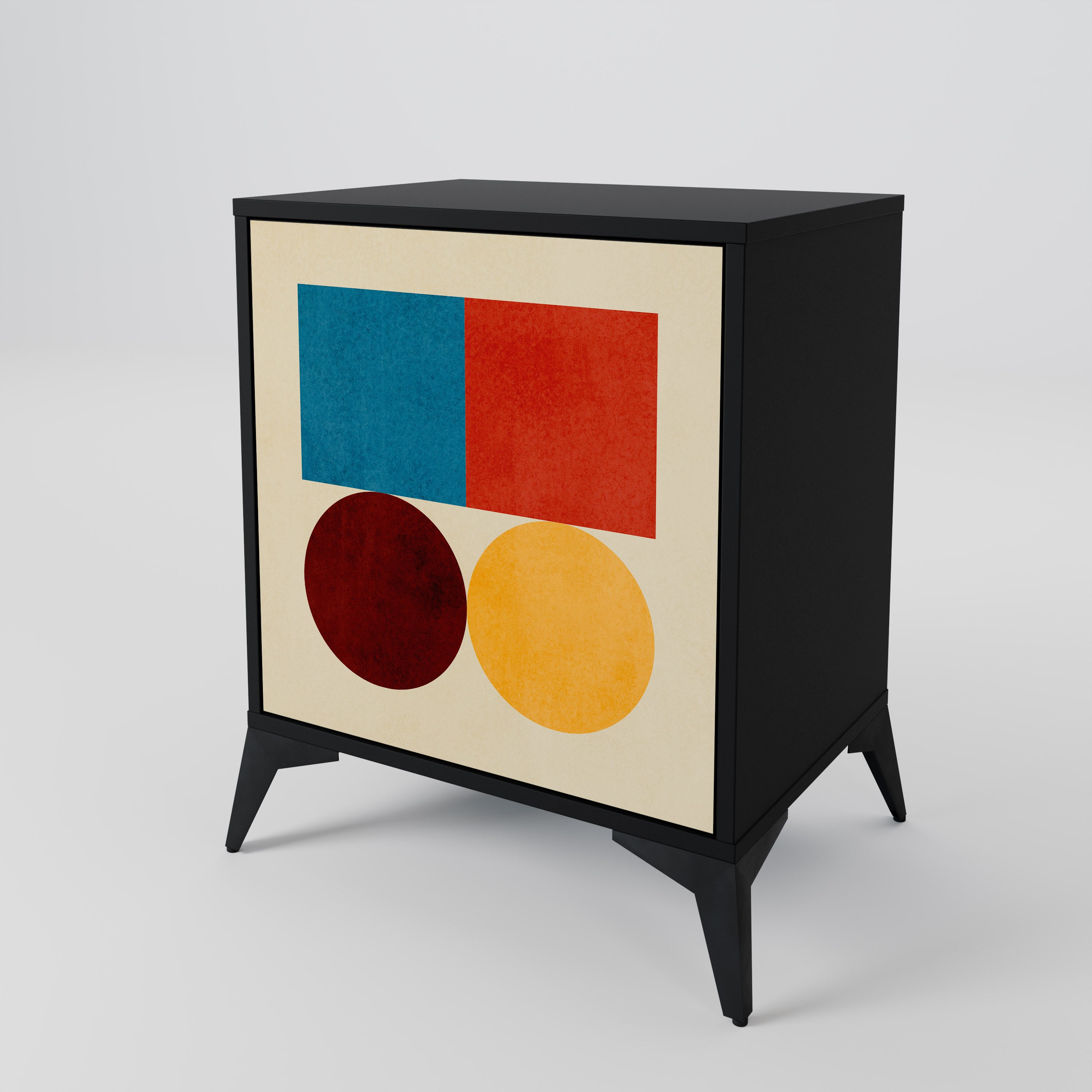 GEOMETRIC PUZZLE Sideboard mit 1 Tür in Schwarz