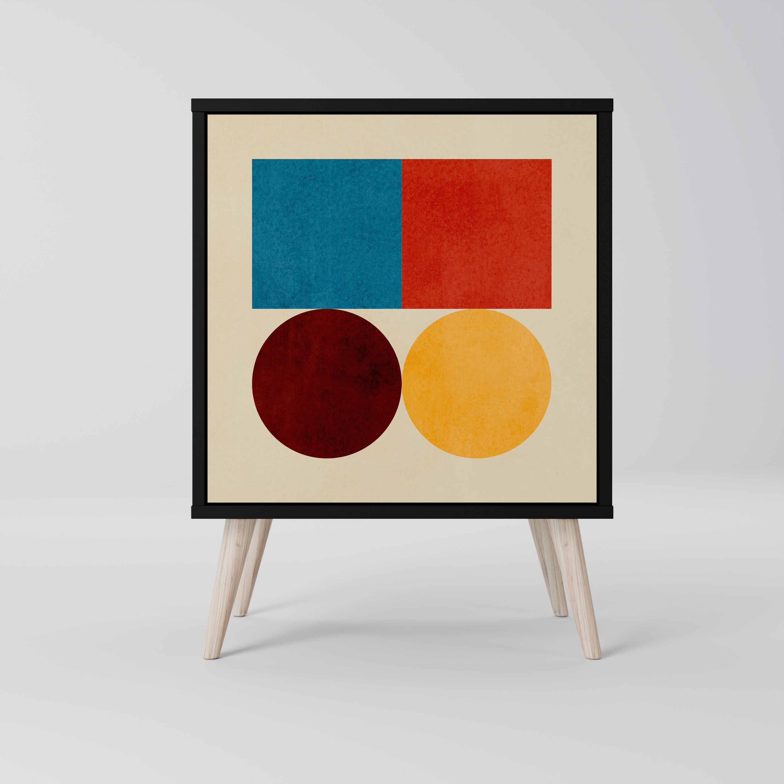 GEOMETRIC PUZZLE Sideboard mit 1 Tür in Schwarz