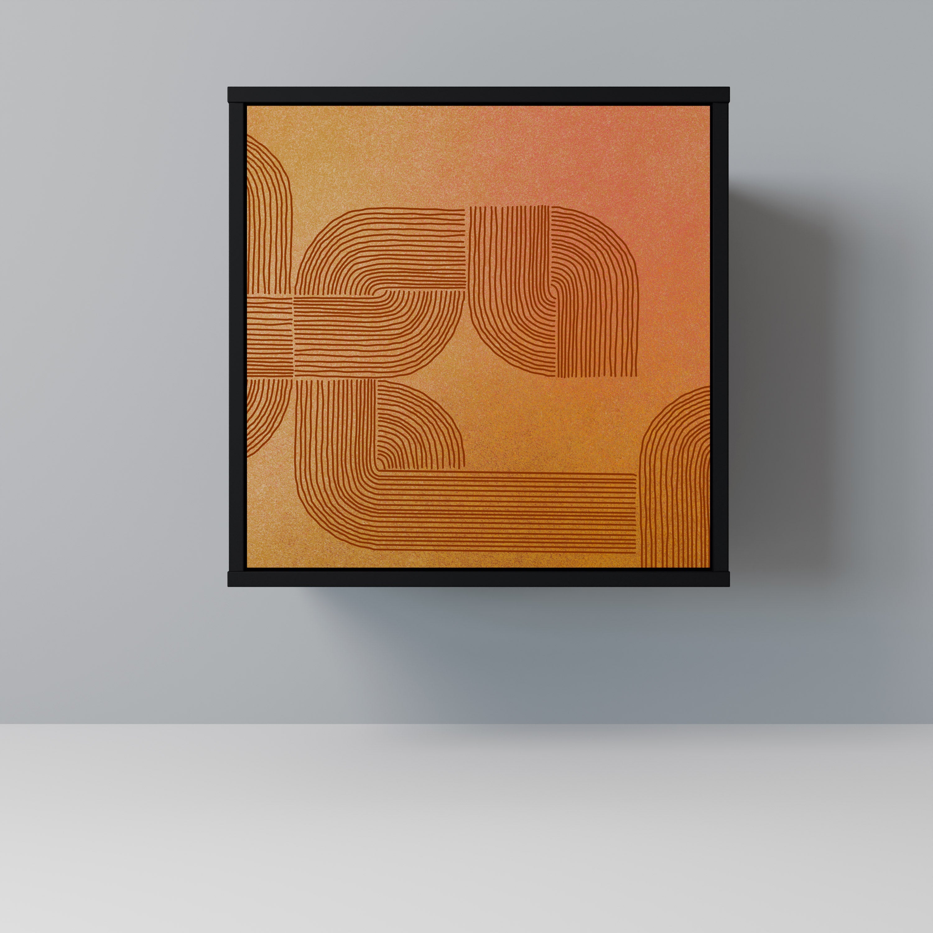 STRENGTHENING RELATION Sideboard mit 1 Tür in Schwarz