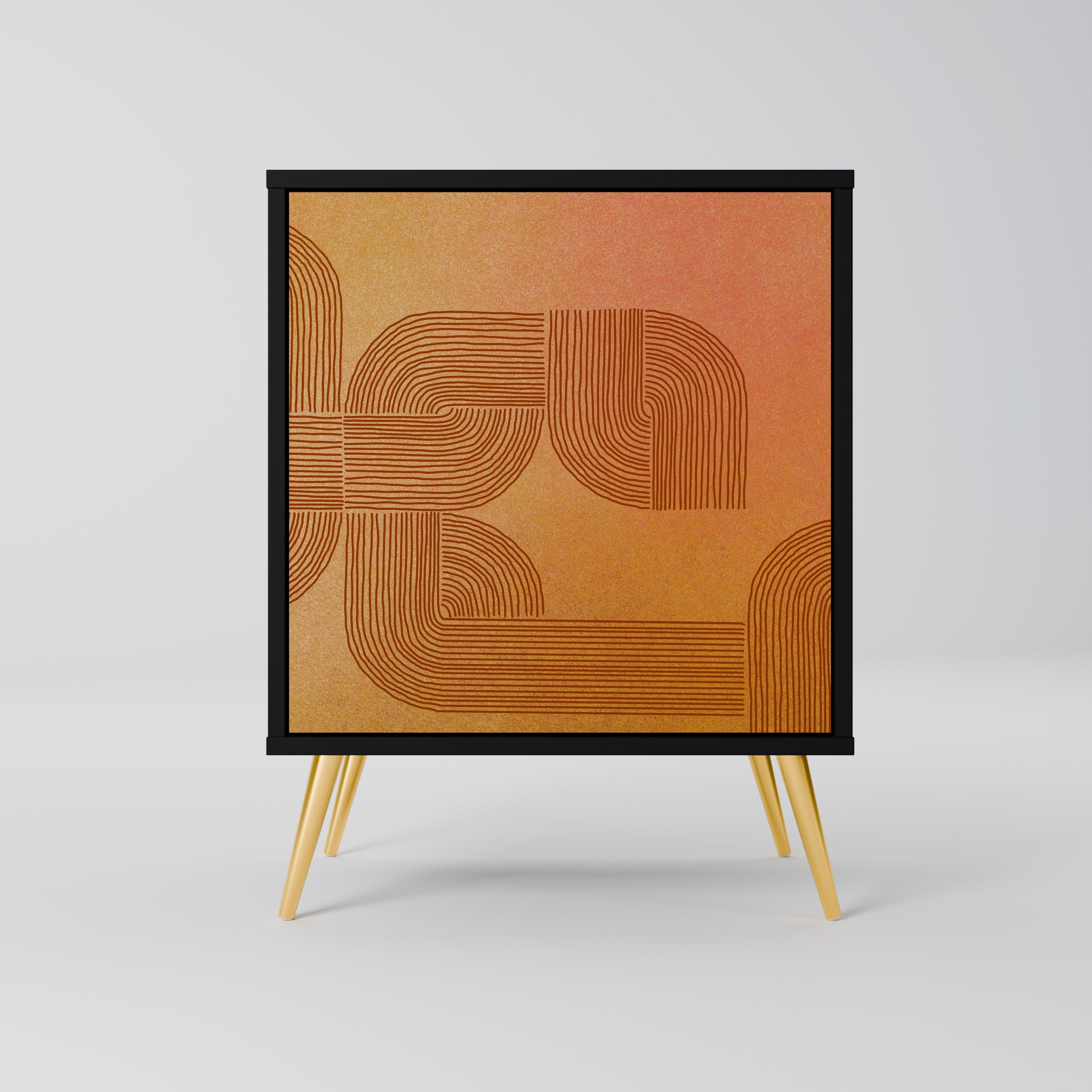 STRENGTHENING RELATION Sideboard mit 1 Tür in Schwarz