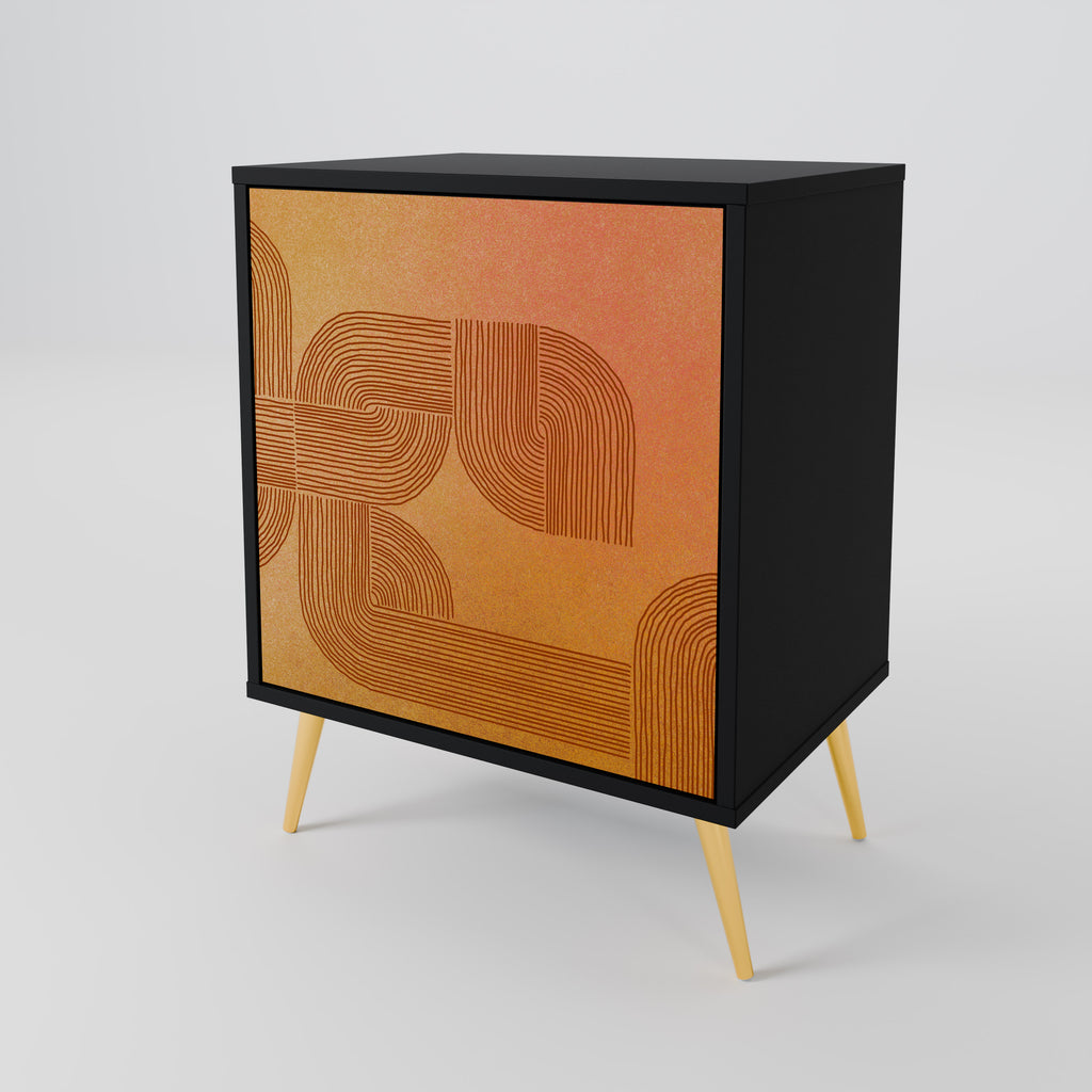 STRENGTHENING RELATION Sideboard mit 1 Tür in Schwarz