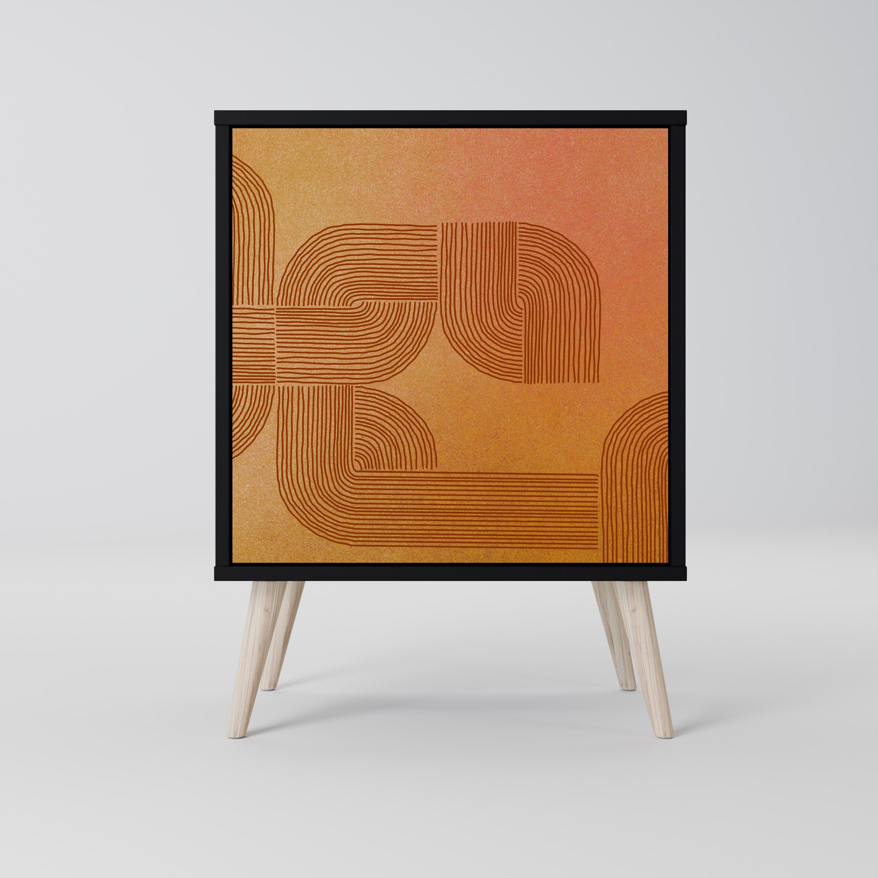 STRENGTHENING RELATION Sideboard mit 1 Tür in Schwarz