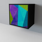 COLD SHOWCASE 1-Door Sideboard in Black Finish