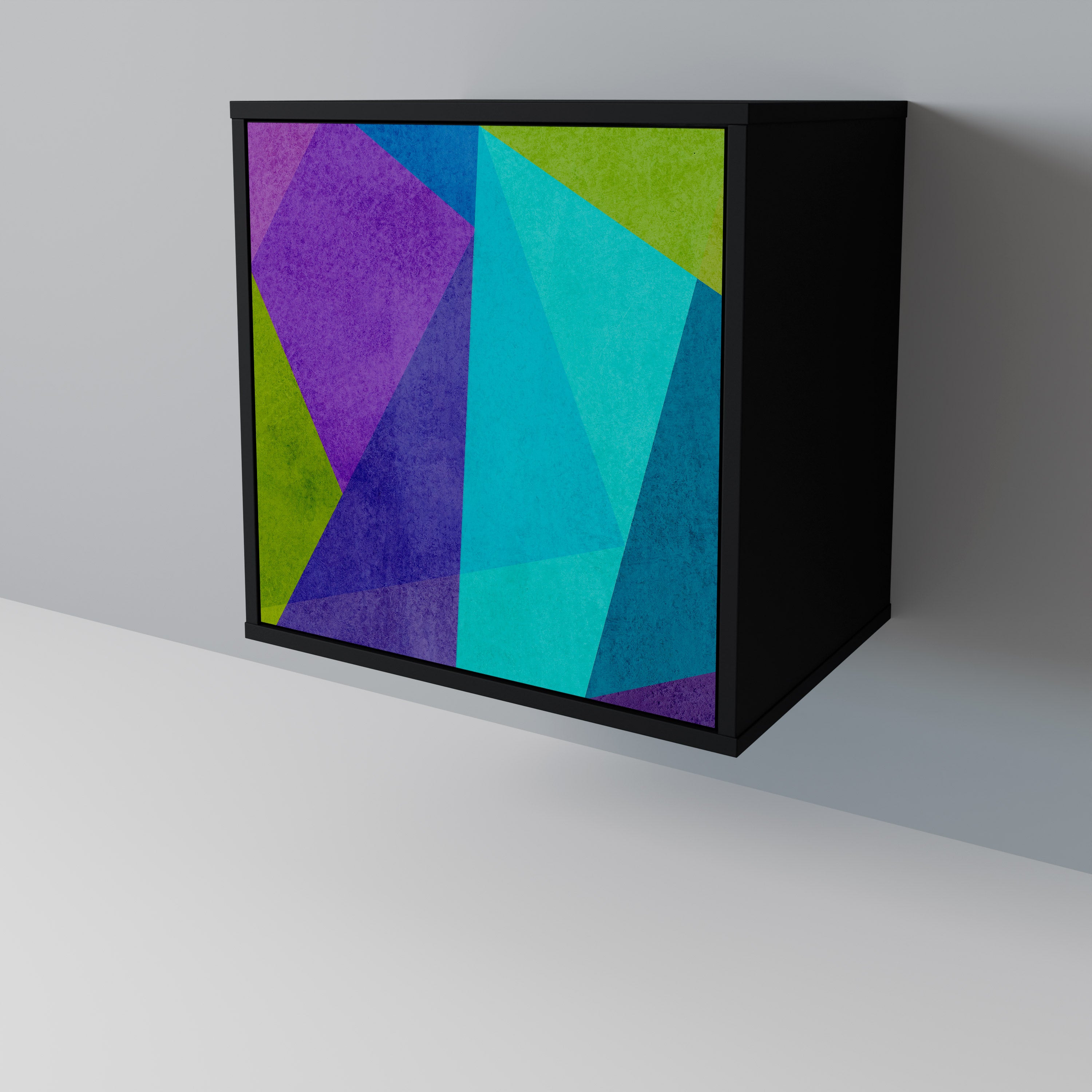 COLD SHOWCASE 1-Door Sideboard in Black Finish