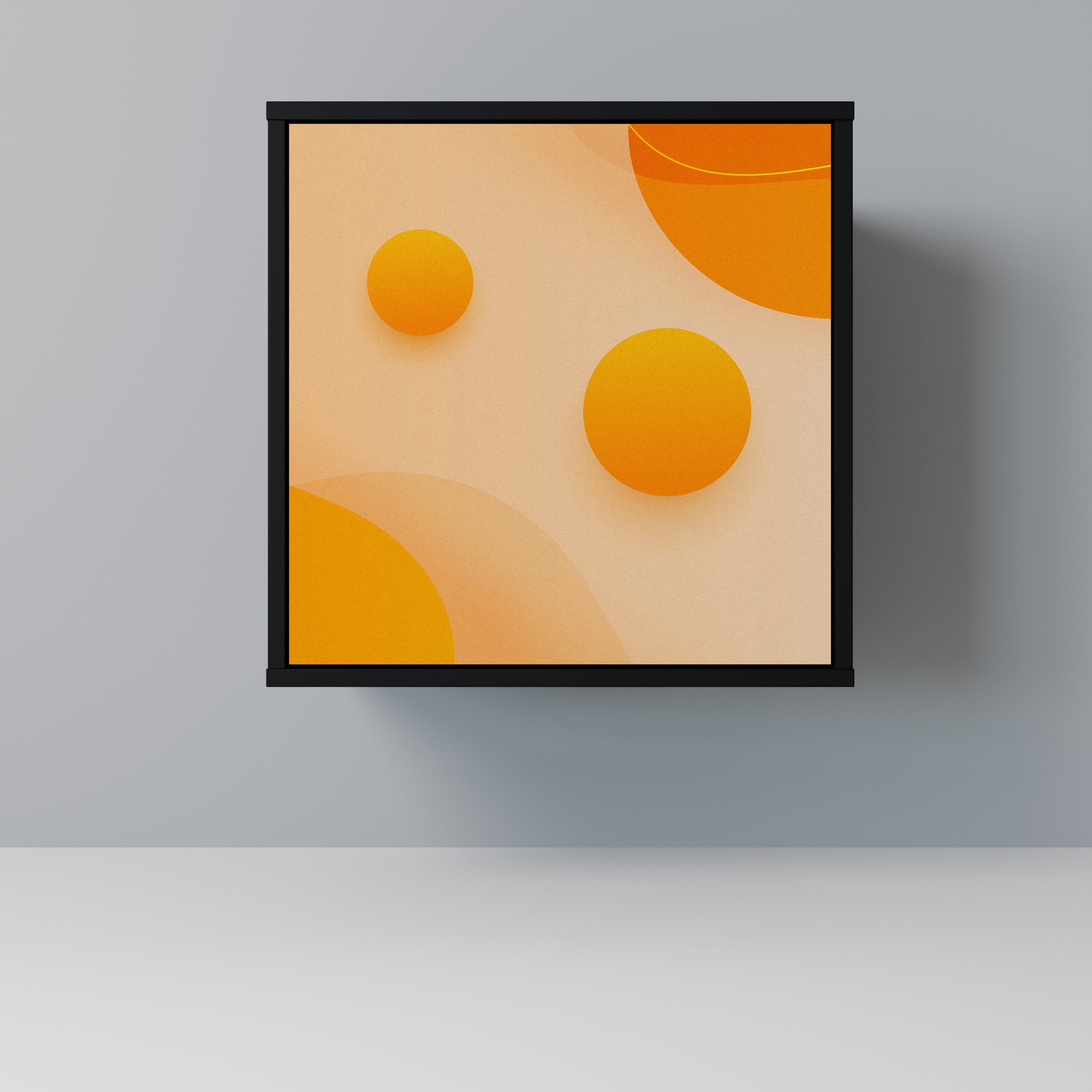 ORANGE ARRANGEMENT Sideboard mit 1 Tür in Schwarz