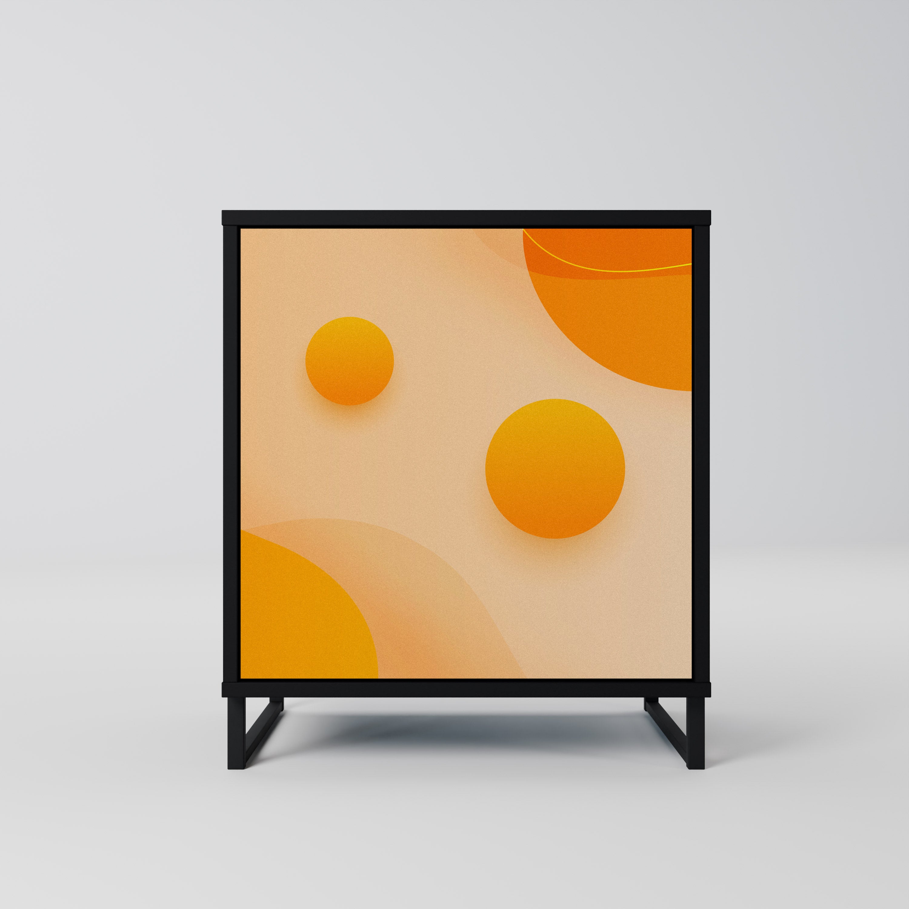 ORANGE ARRANGEMENT Sideboard mit 1 Tür in Schwarz