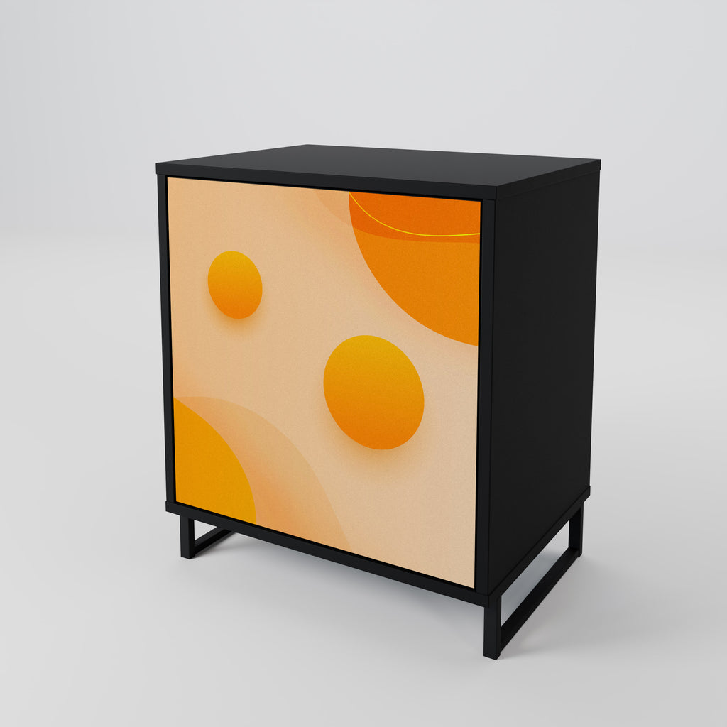 ORANGE ARRANGEMENT Sideboard mit 1 Tür in Schwarz
