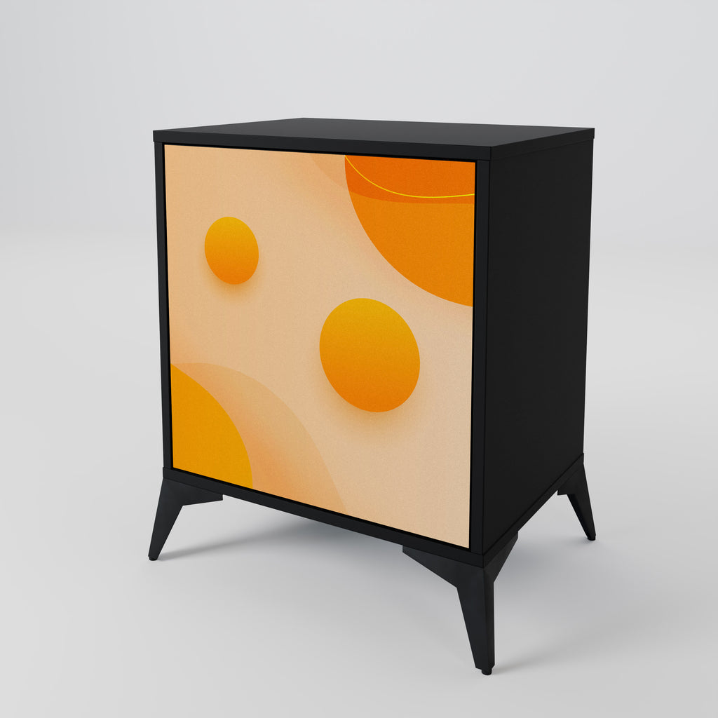 ORANGE ARRANGEMENT Sideboard mit 1 Tür in Schwarz