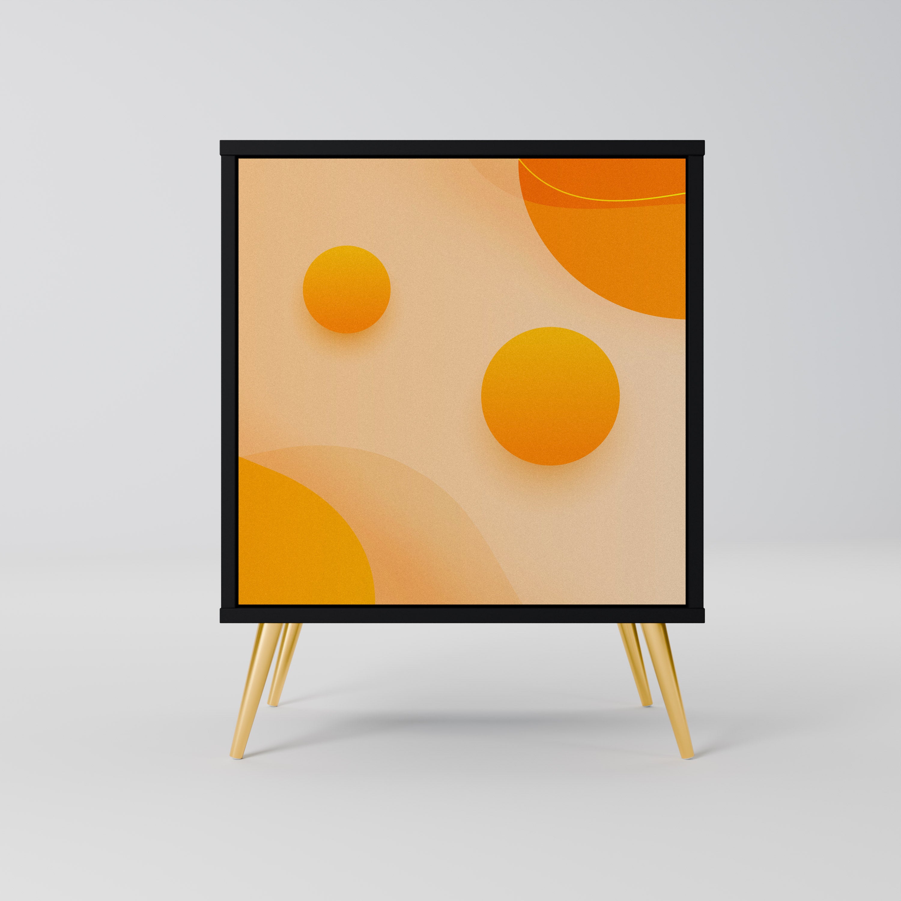 ORANGE ARRANGEMENT Sideboard mit 1 Tür in Schwarz