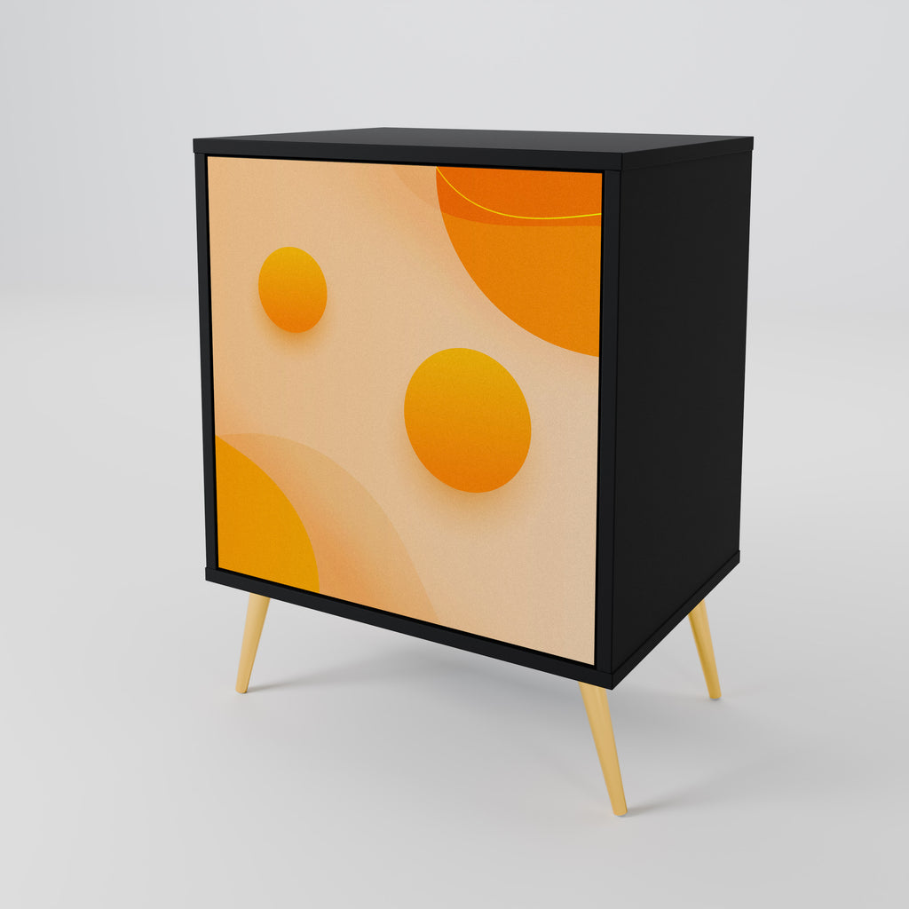 ORANGE ARRANGEMENT Sideboard mit 1 Tür in Schwarz