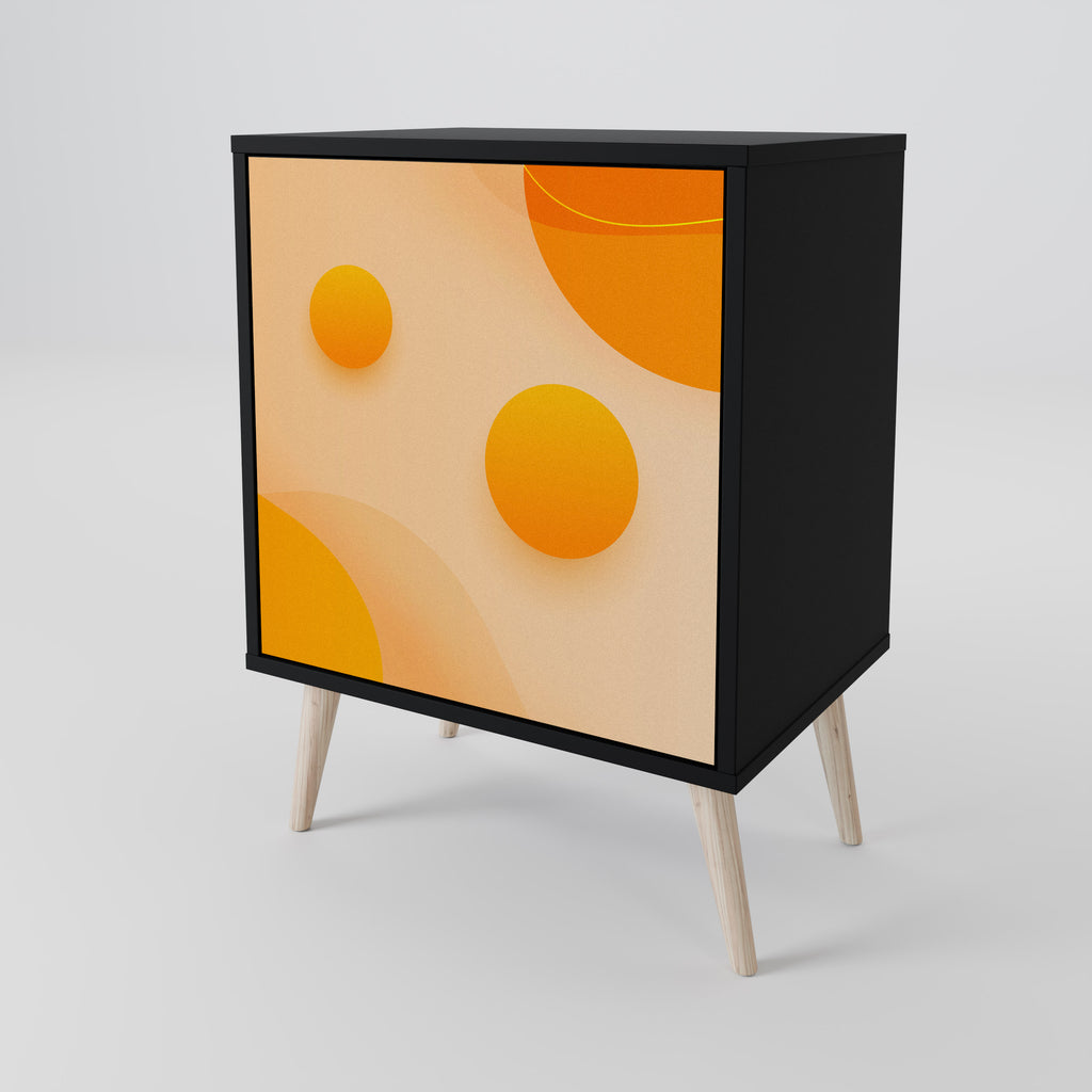 ORANGE ARRANGEMENT Sideboard mit 1 Tür in Schwarz