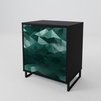 POLYGONAL FLOATING Sideboard mit 1 Tür in Schwarz