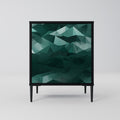 POLYGONAL FLOATING Sideboard mit 1 Tür in Schwarz