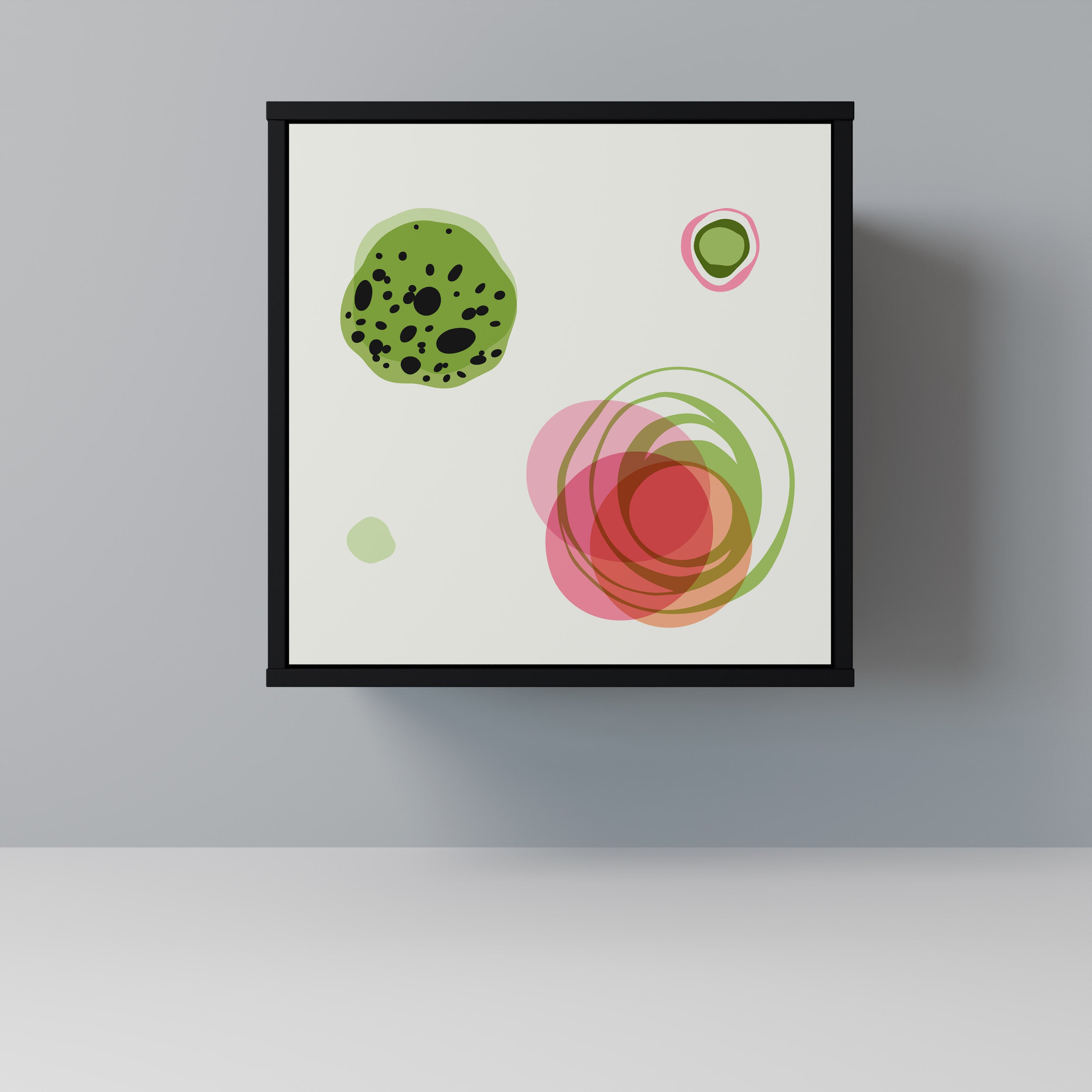 COLORFUL COSMOS Sideboard mit 1 Tür in Schwarz