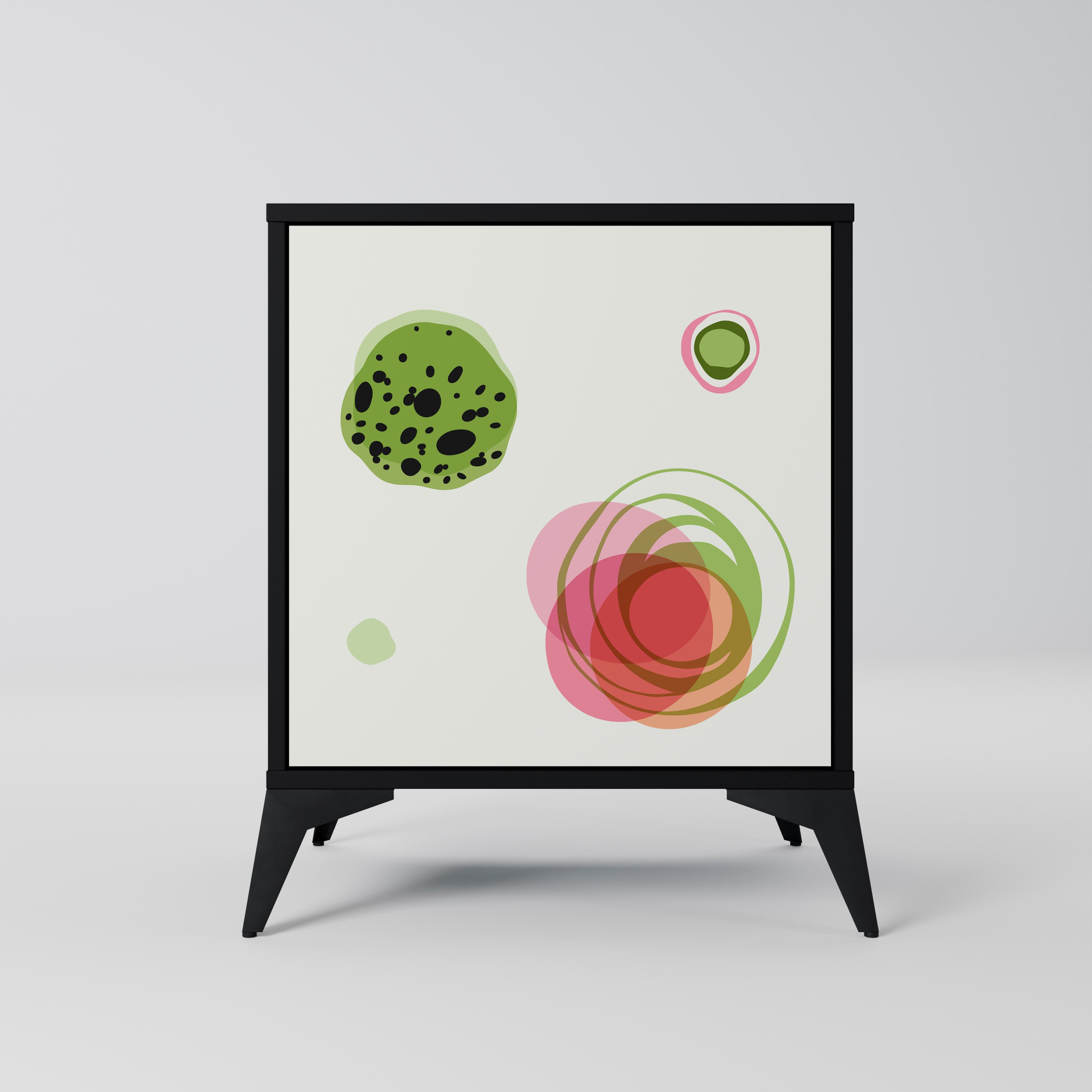 COLORFUL COSMOS Sideboard mit 1 Tür in Schwarz