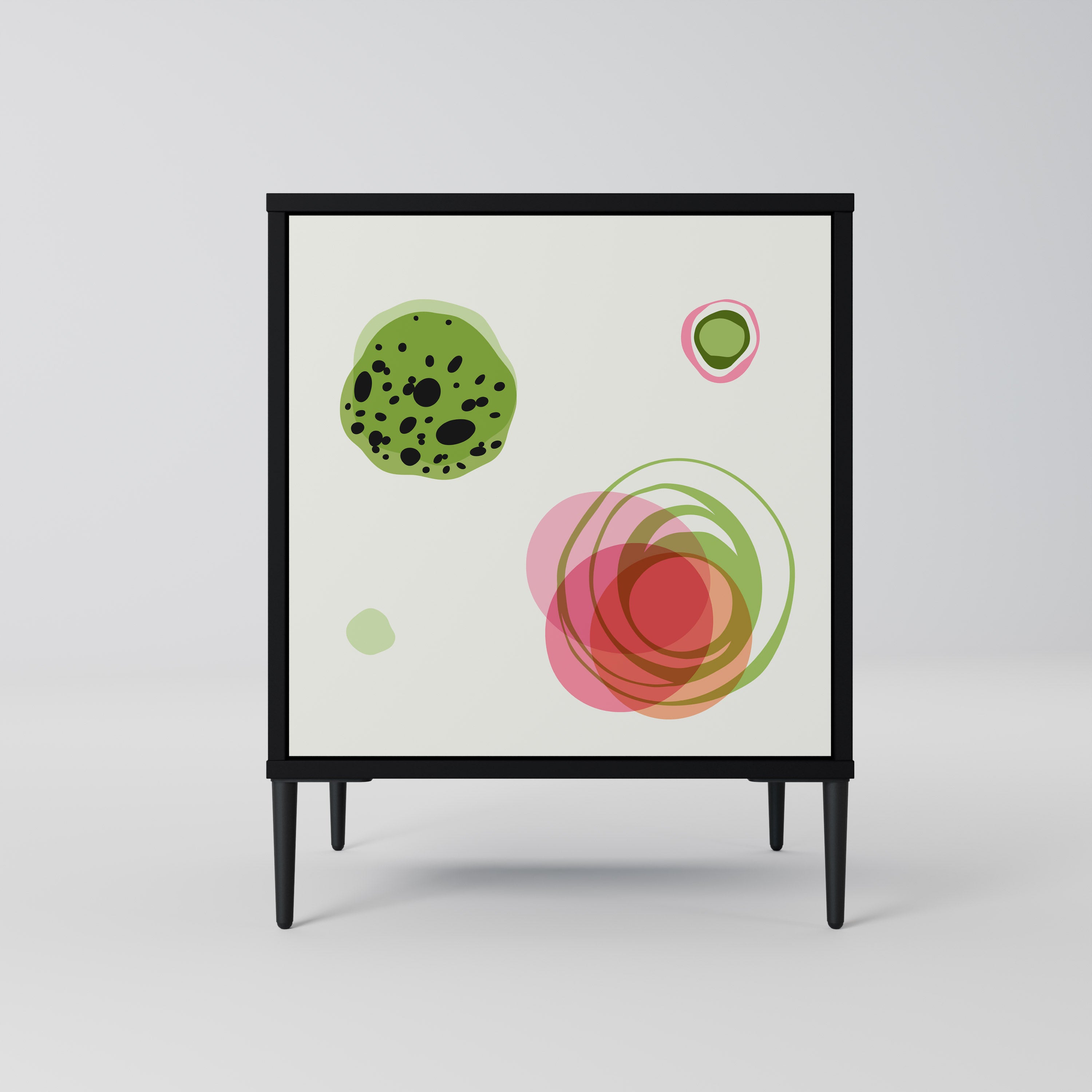 COLORFUL COSMOS Sideboard mit 1 Tür in Schwarz
