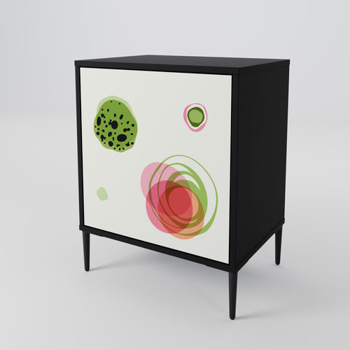 COLORFUL COSMOS Sideboard mit 1 Tür in Schwarz
