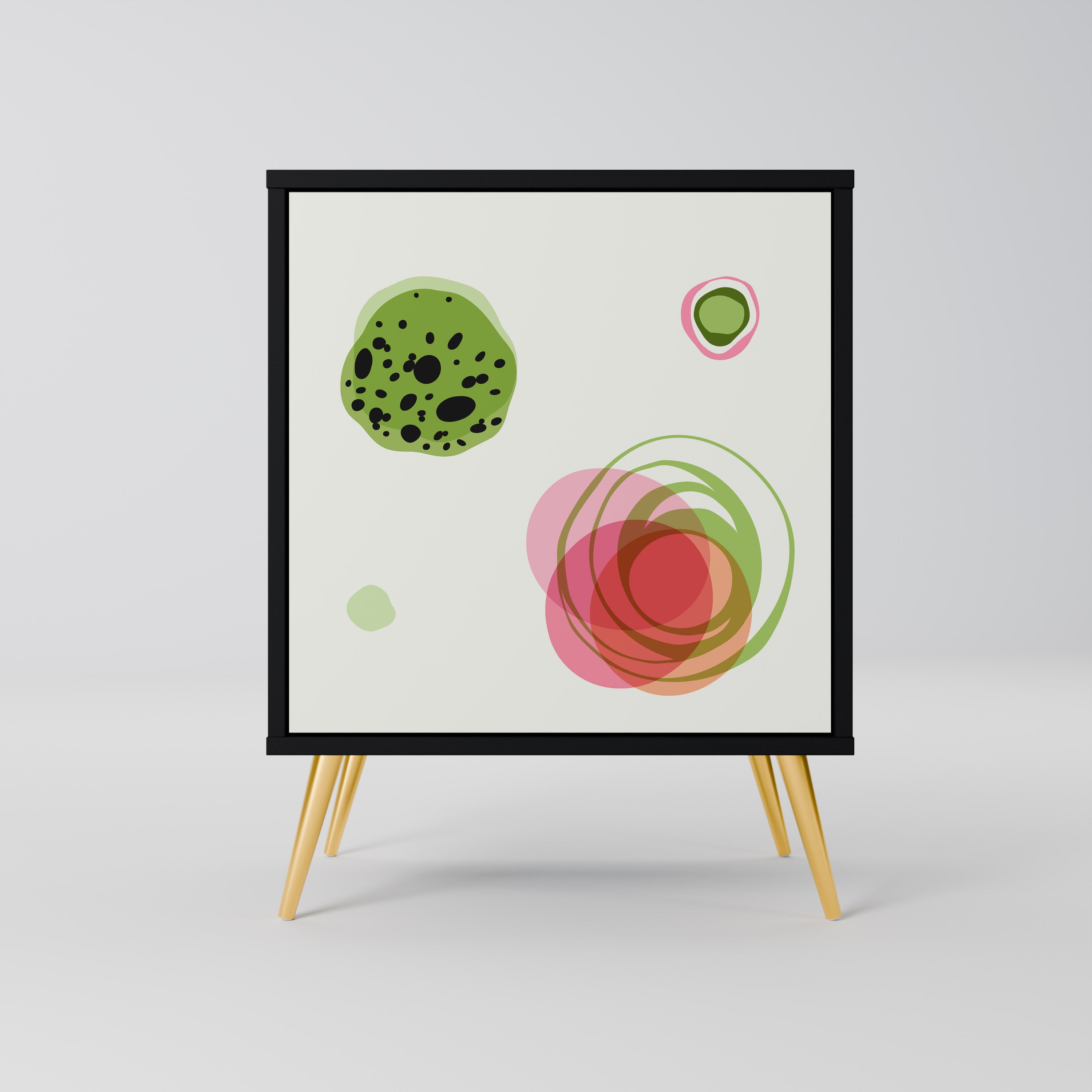 COLORFUL COSMOS Sideboard mit 1 Tür in Schwarz