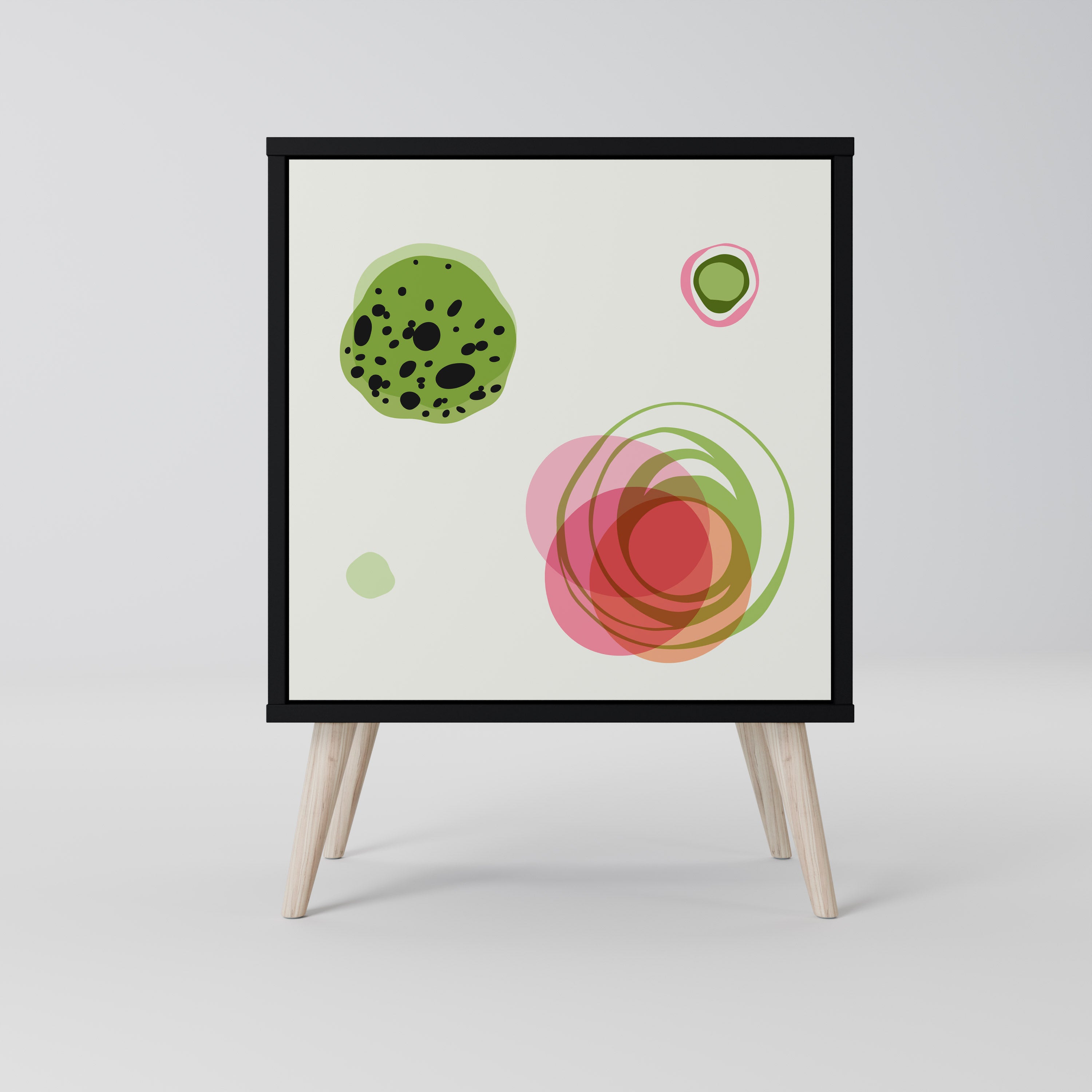 COLORFUL COSMOS Sideboard mit 1 Tür in Schwarz