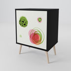 COLORFUL COSMOS Sideboard mit 1 Tür in Schwarz