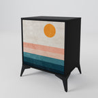 TWO HALVES Sideboard mit 1 Tür in Schwarz